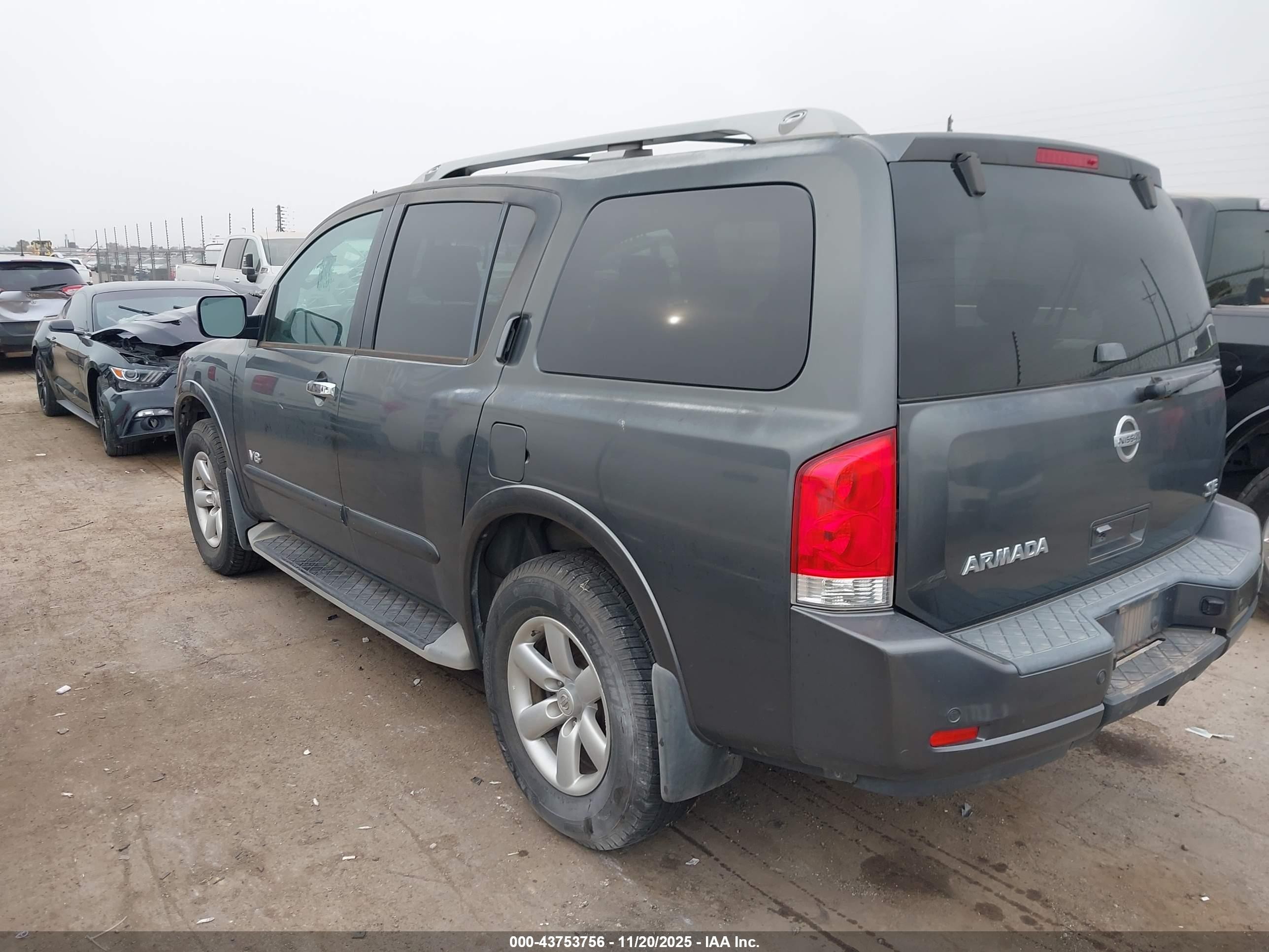 2008 Nissan Armada Se Gray vin: 5N1AA08C48N633028