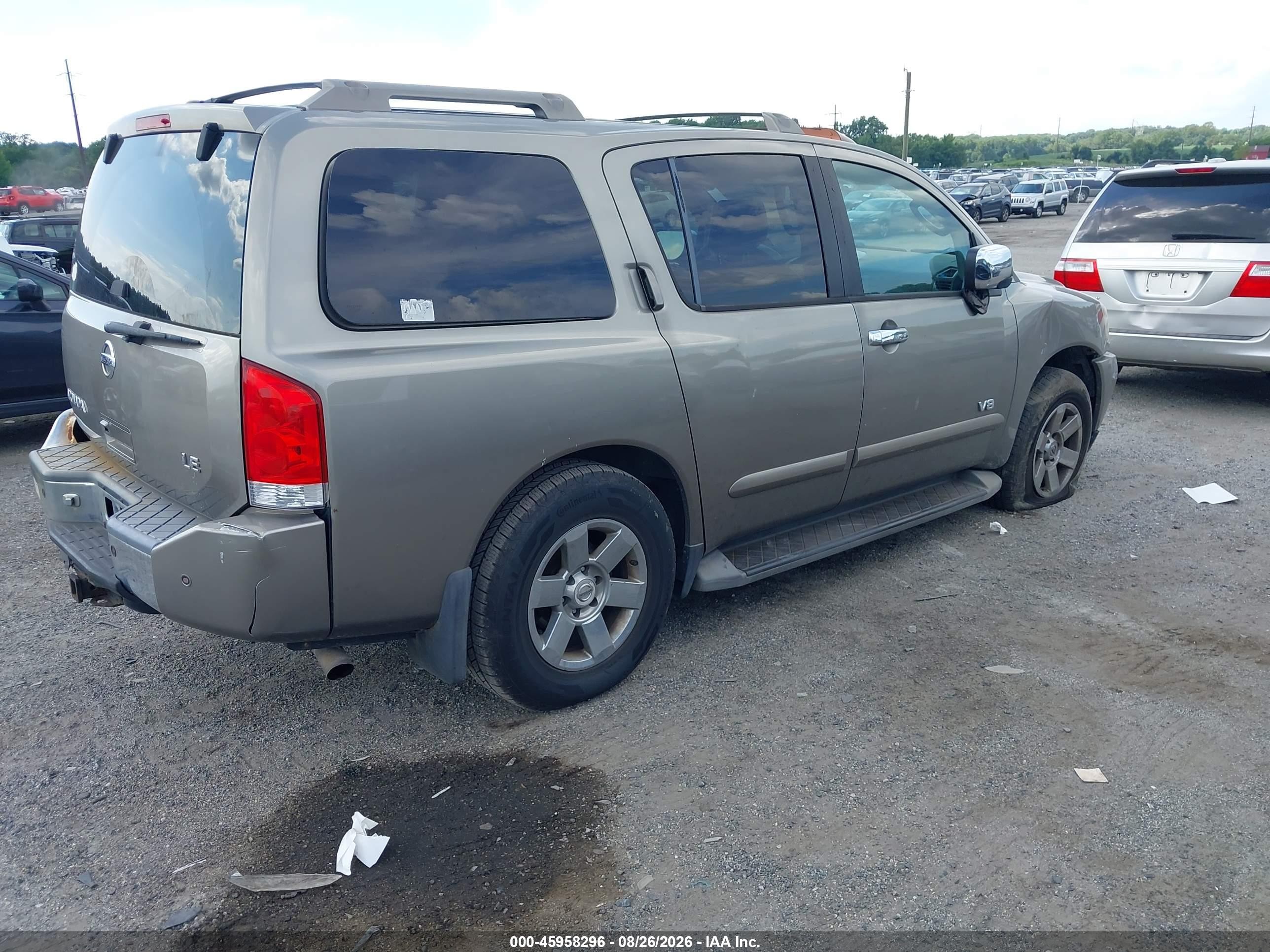 2007 Nissan Armada Le Gray vin: 5N1AA08C57N712433