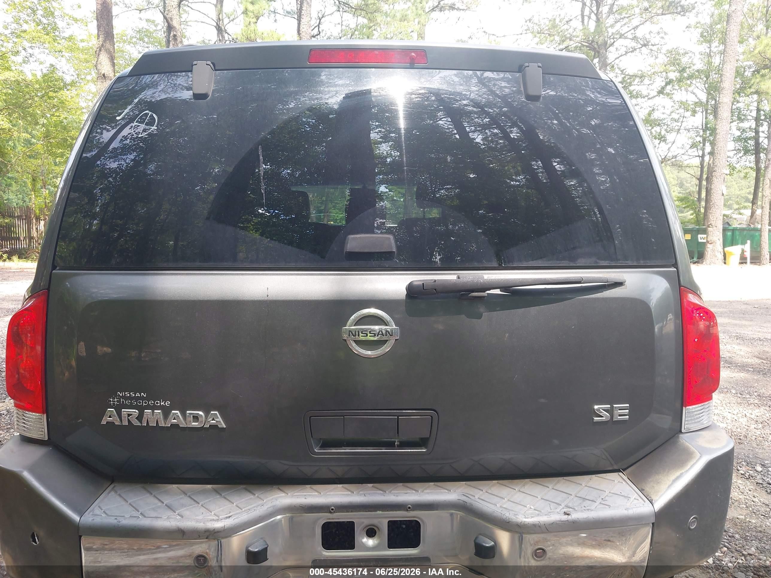 2007 Nissan Armada Se Gray vin: 5N1AA08C57N721181