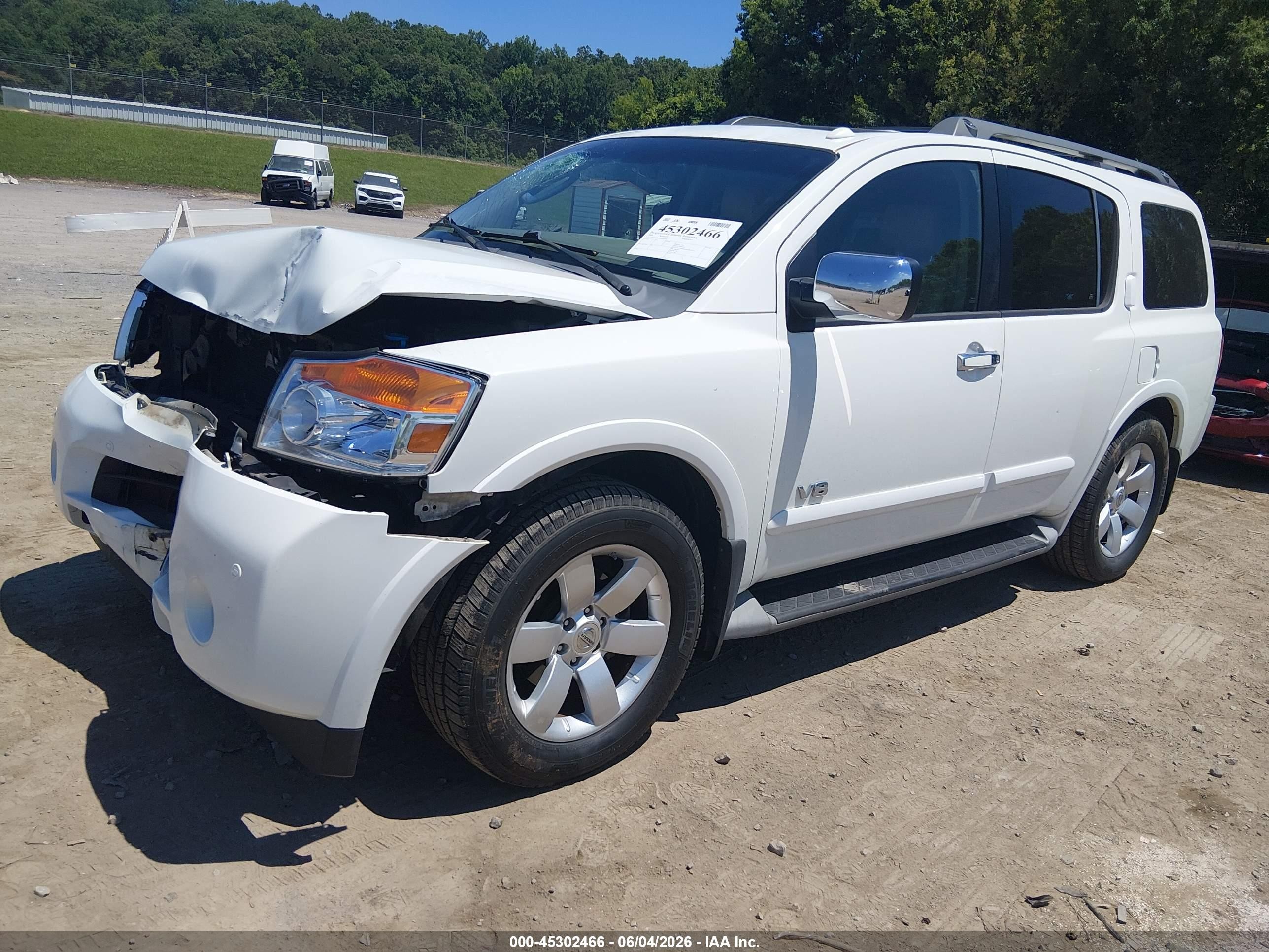 2008 Nissan Armada Le White vin: 5N1AA08C58N628744