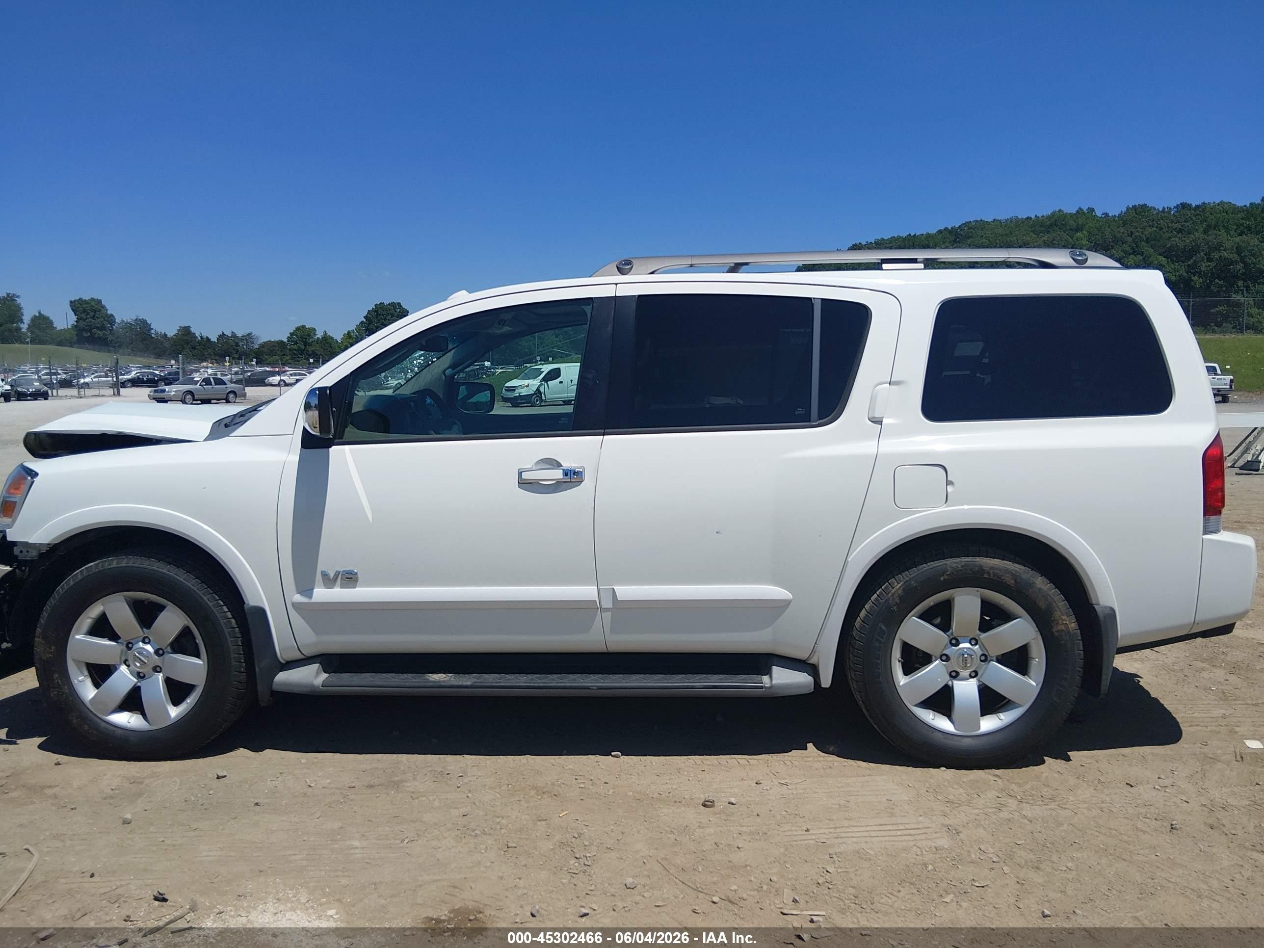 2008 Nissan Armada Le White vin: 5N1AA08C58N628744