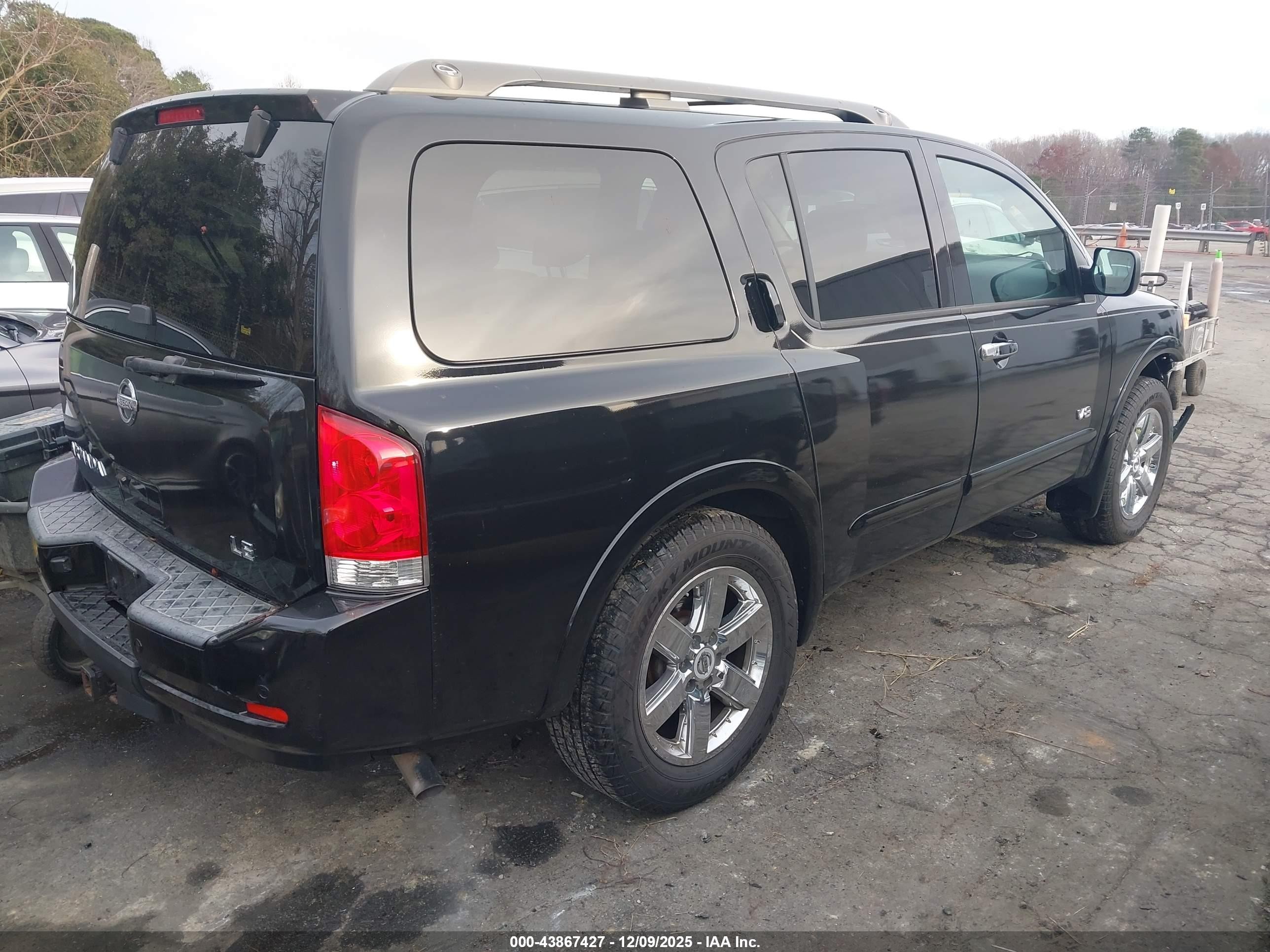 2009 Nissan Armada Le Черный vin: 5N1AA08C59N600010