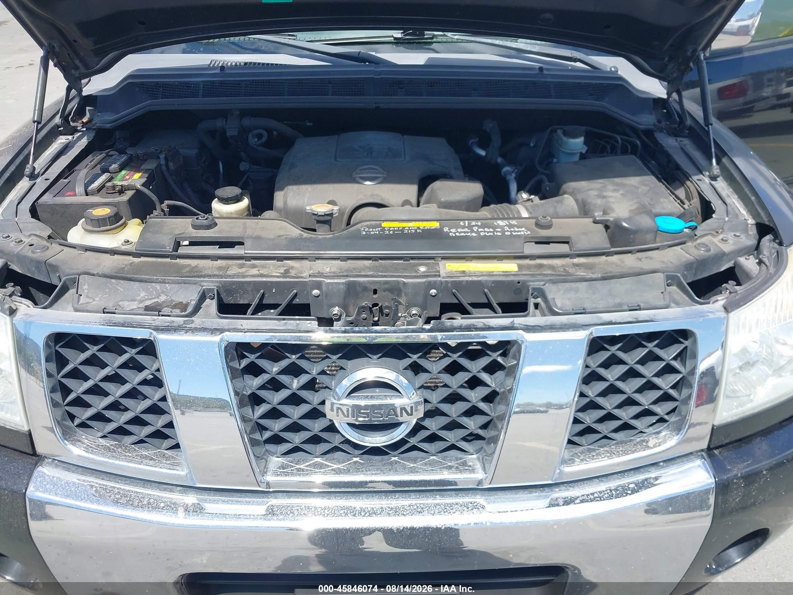 2007 Nissan Armada Le Черный vin: 5N1AA08C67N712375