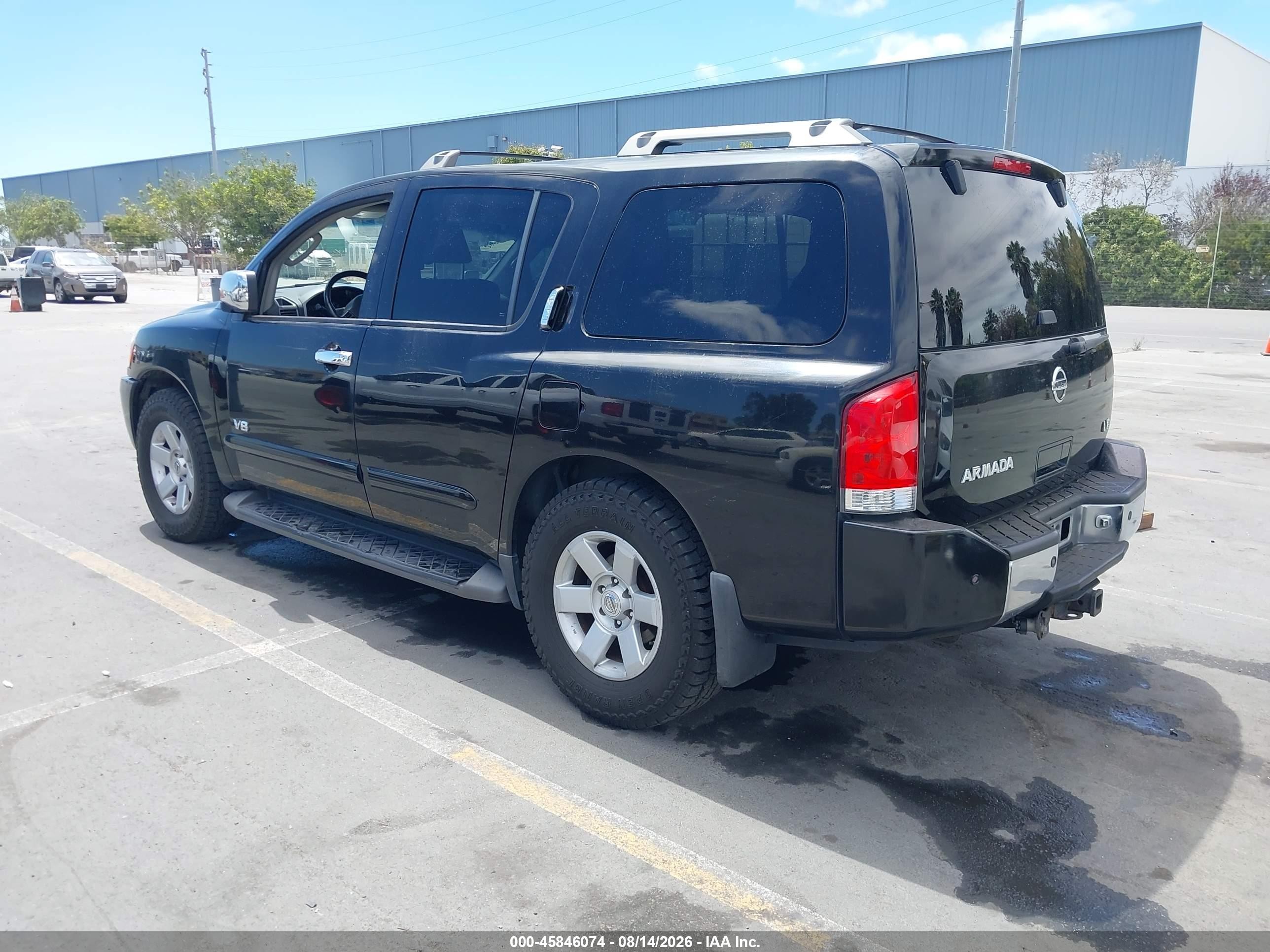 2007 Nissan Armada Le Черный vin: 5N1AA08C67N712375