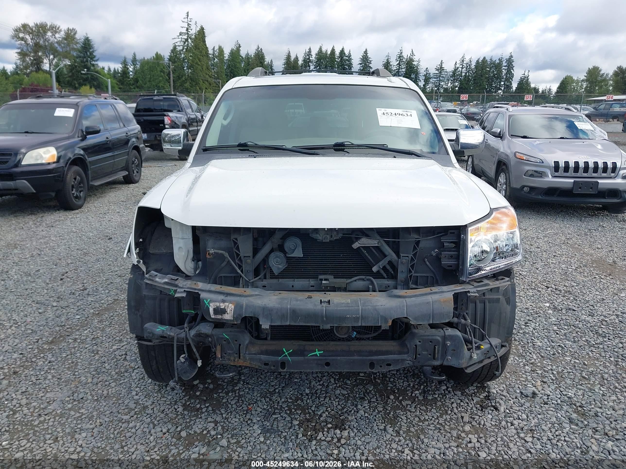 2008 Nissan Armada Le White vin: 5N1AA08C88N601103