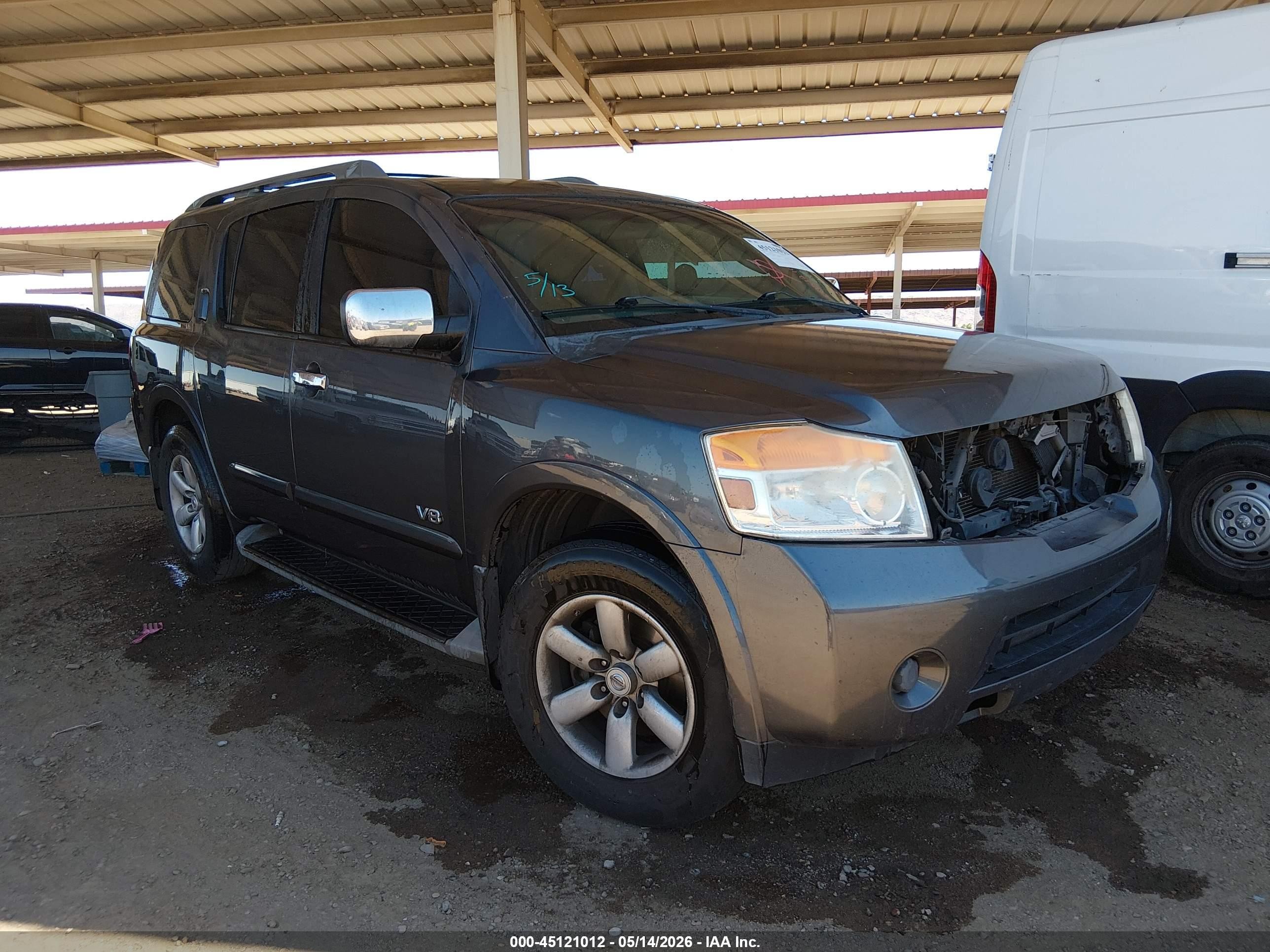 2008 Nissan Armada Se Gray vin: 5N1AA08D48N628162