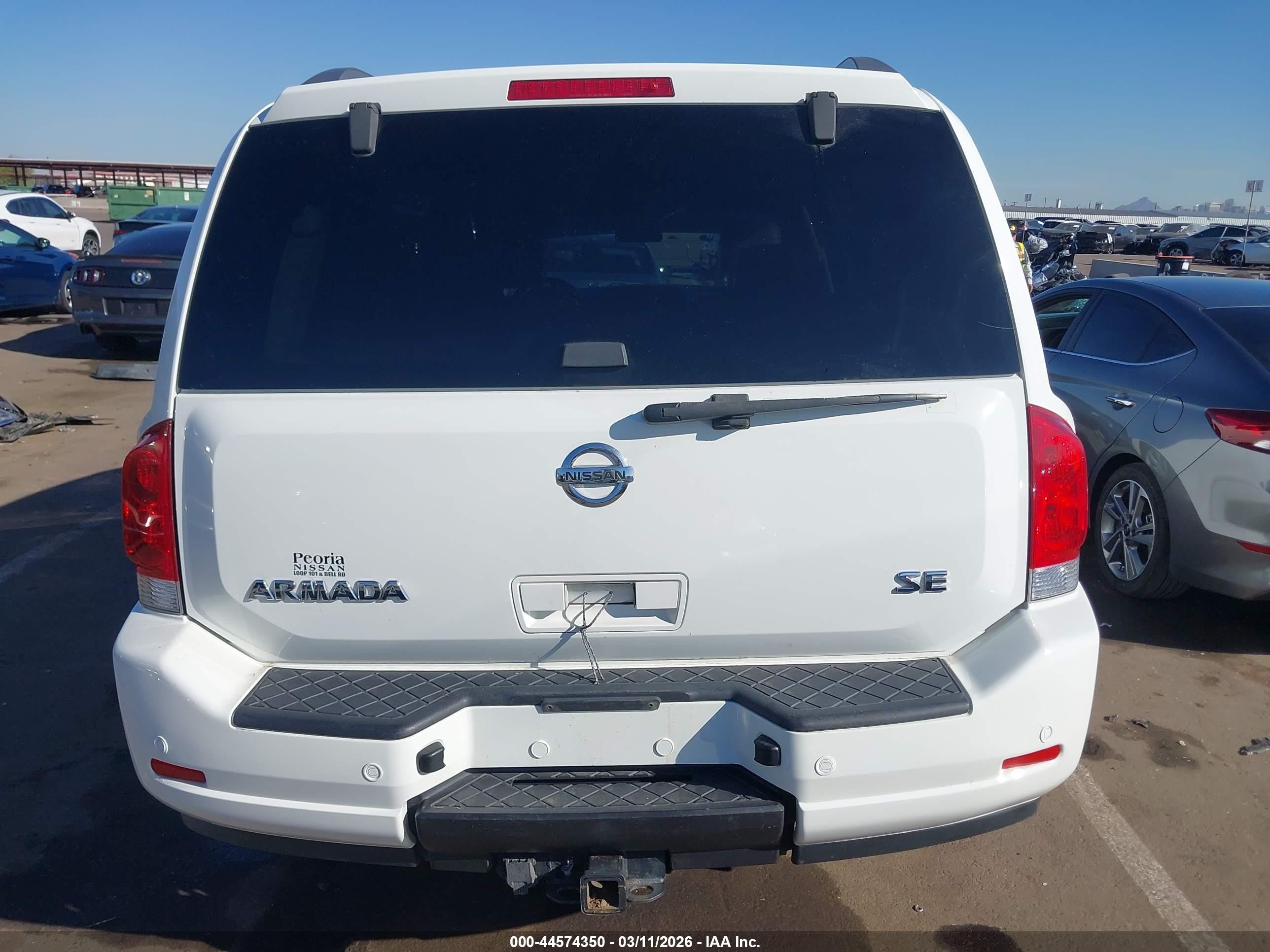 2009 Nissan Armada Se White vin: 5N1AA08D99N601525