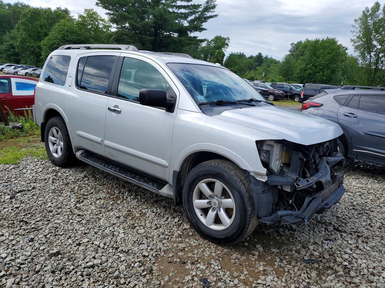 2013 Nissan Armada Sv Silver vin: 5N1AA0NC2DN608126