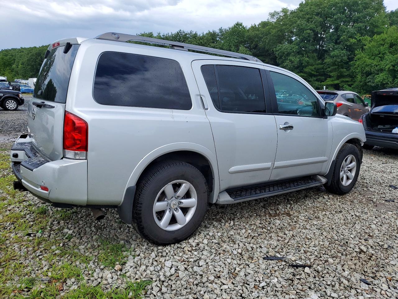 2013 Nissan Armada Sv Silver vin: 5N1AA0NC2DN608126