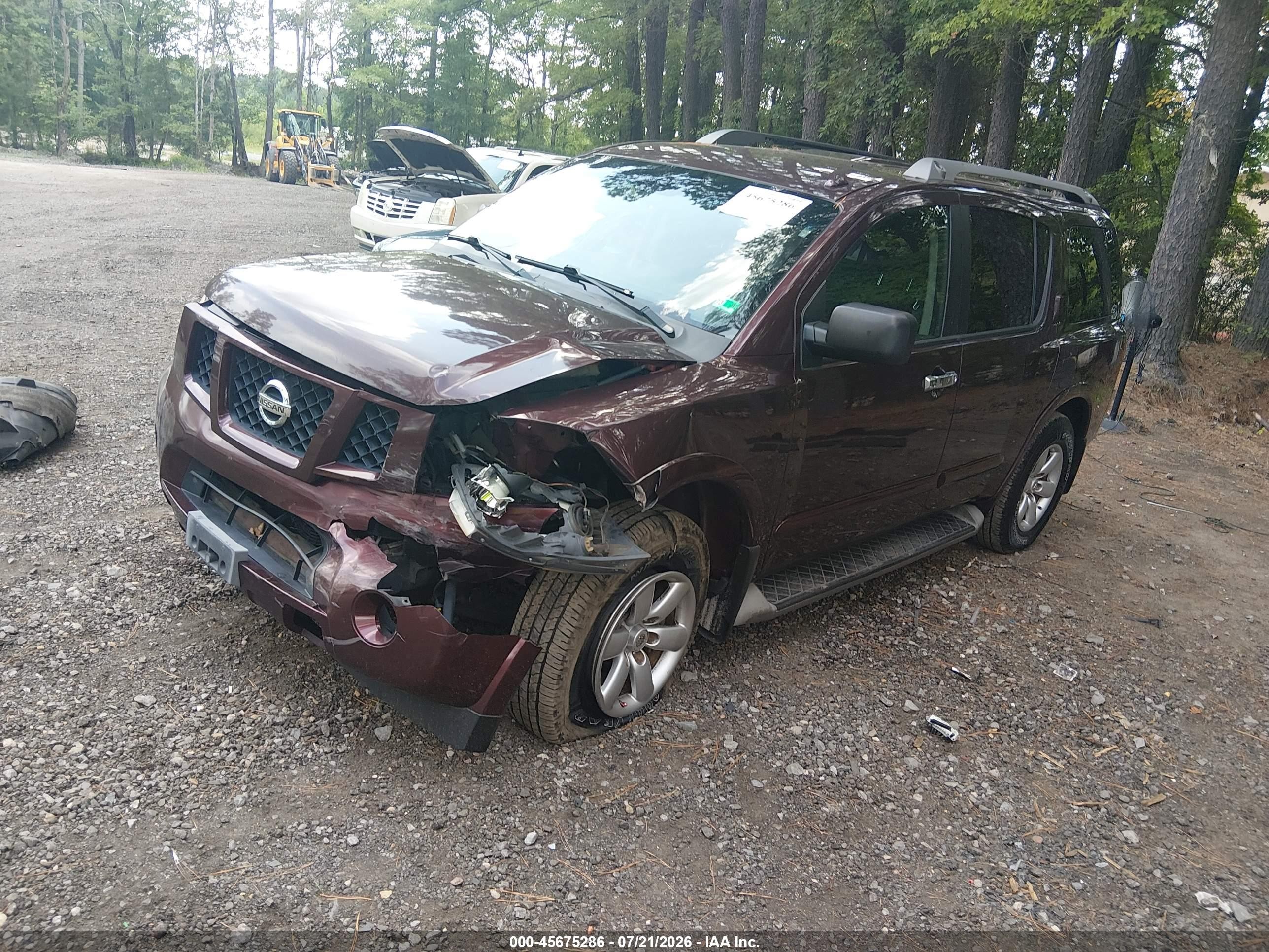 2015 Nissan Armada Platinum/sl/sv Burgundy vin: 5N1AA0NC2FN604838