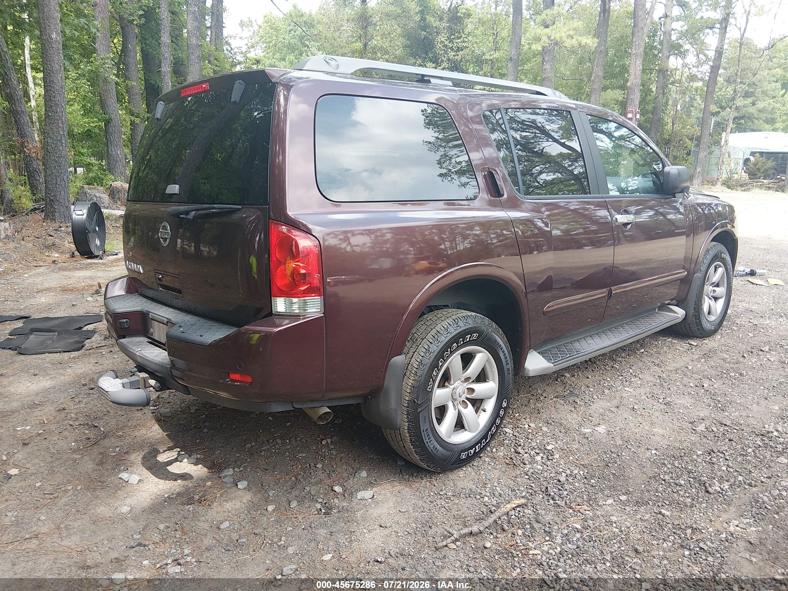 2015 Nissan Armada Platinum/sl/sv Burgundy vin: 5N1AA0NC2FN604838