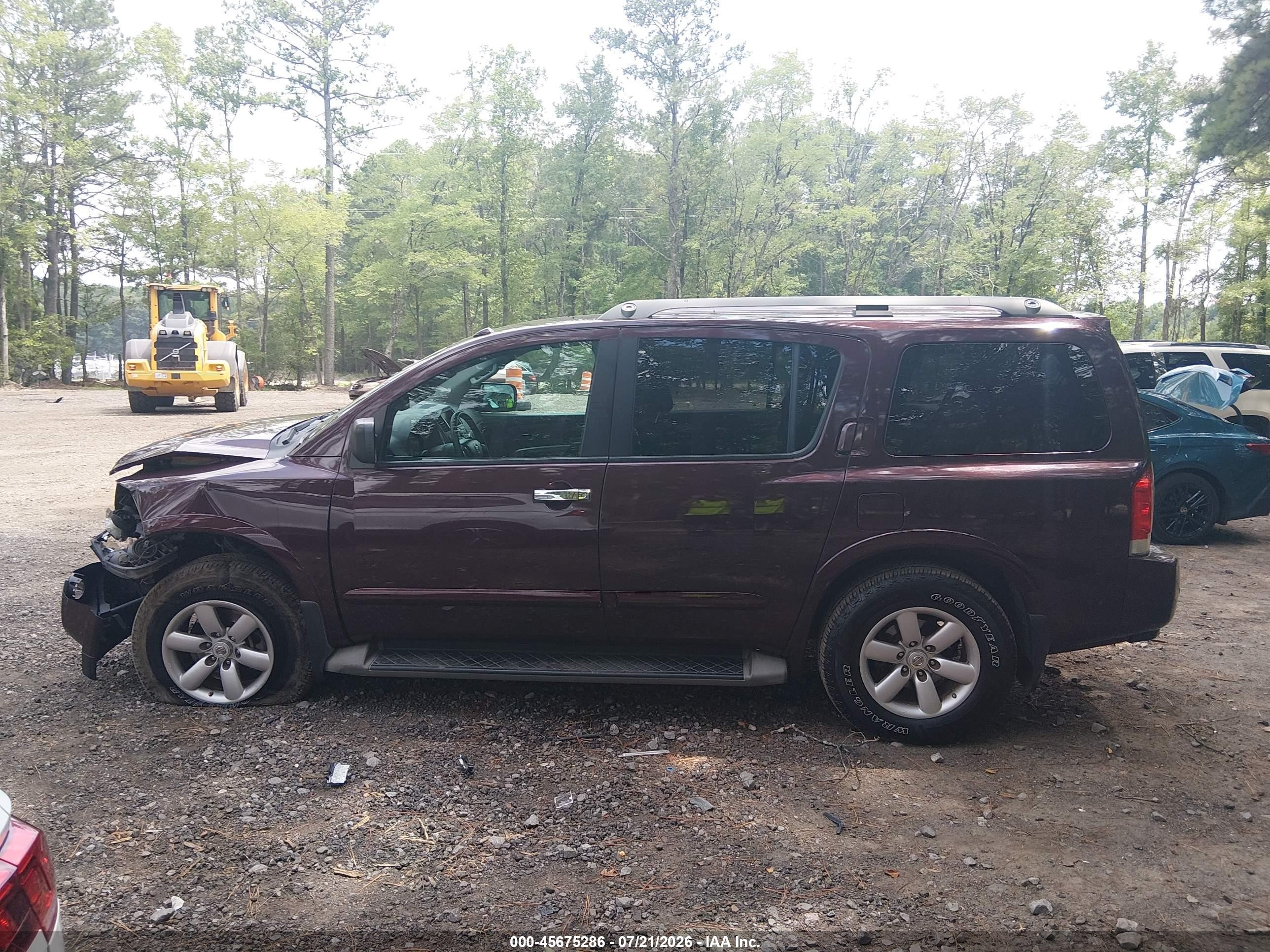 2015 Nissan Armada Platinum/sl/sv Burgundy vin: 5N1AA0NC2FN604838