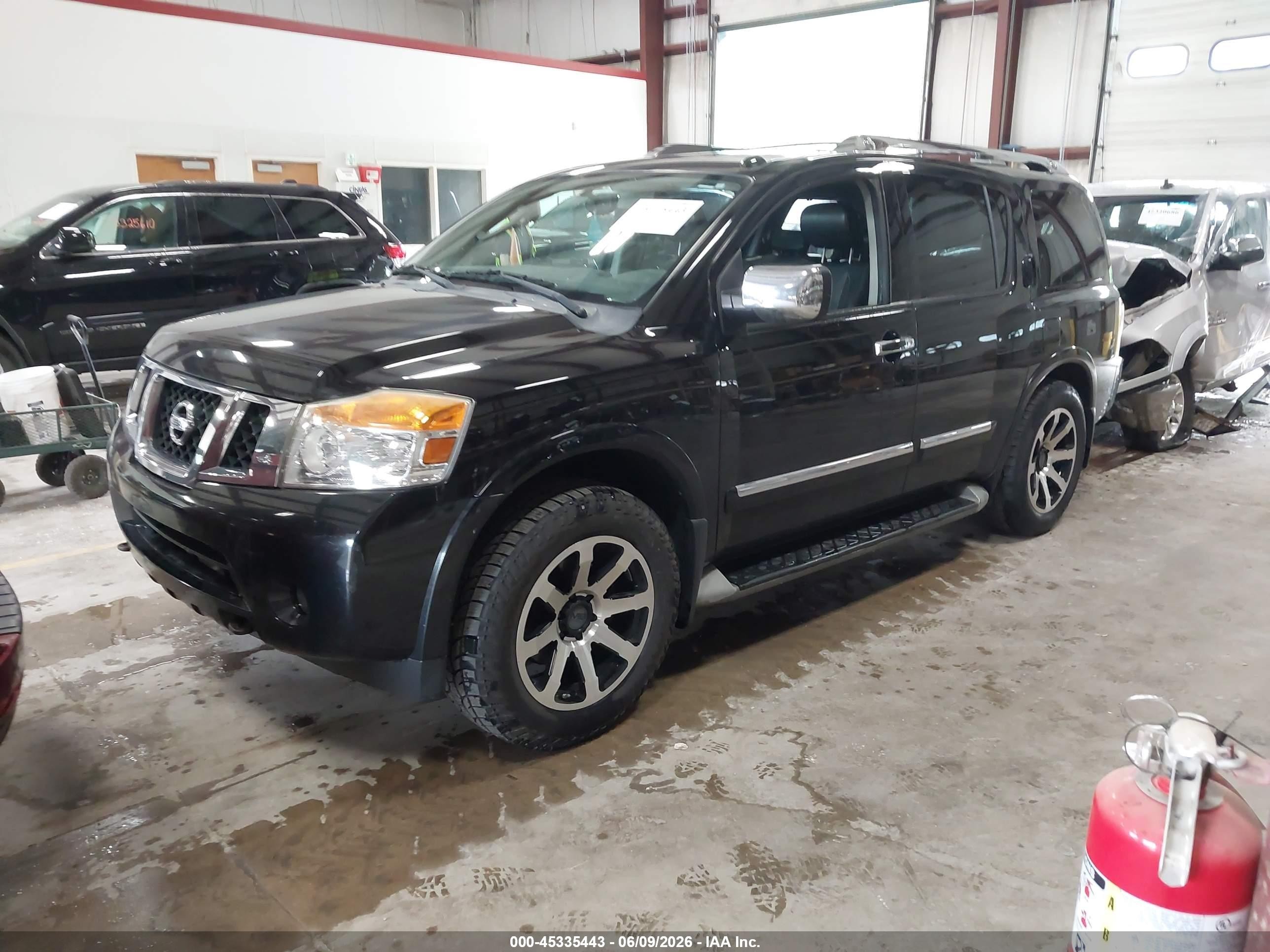 2011 Nissan Armada Sl Black vin: 5N1AA0NC3BN610397