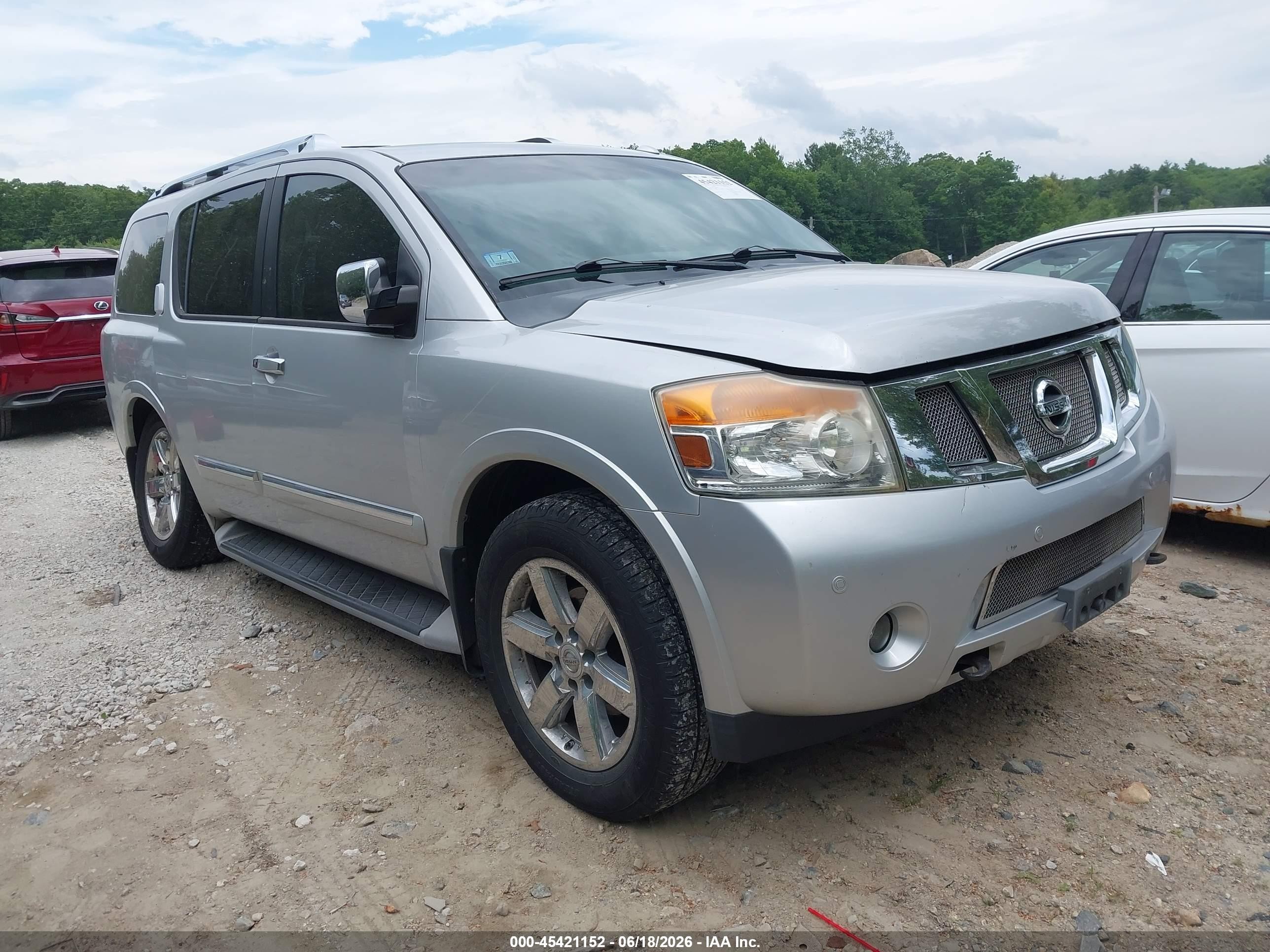 2011 Nissan Armada Platinum Silver vin: 5N1AA0NC3BN619505