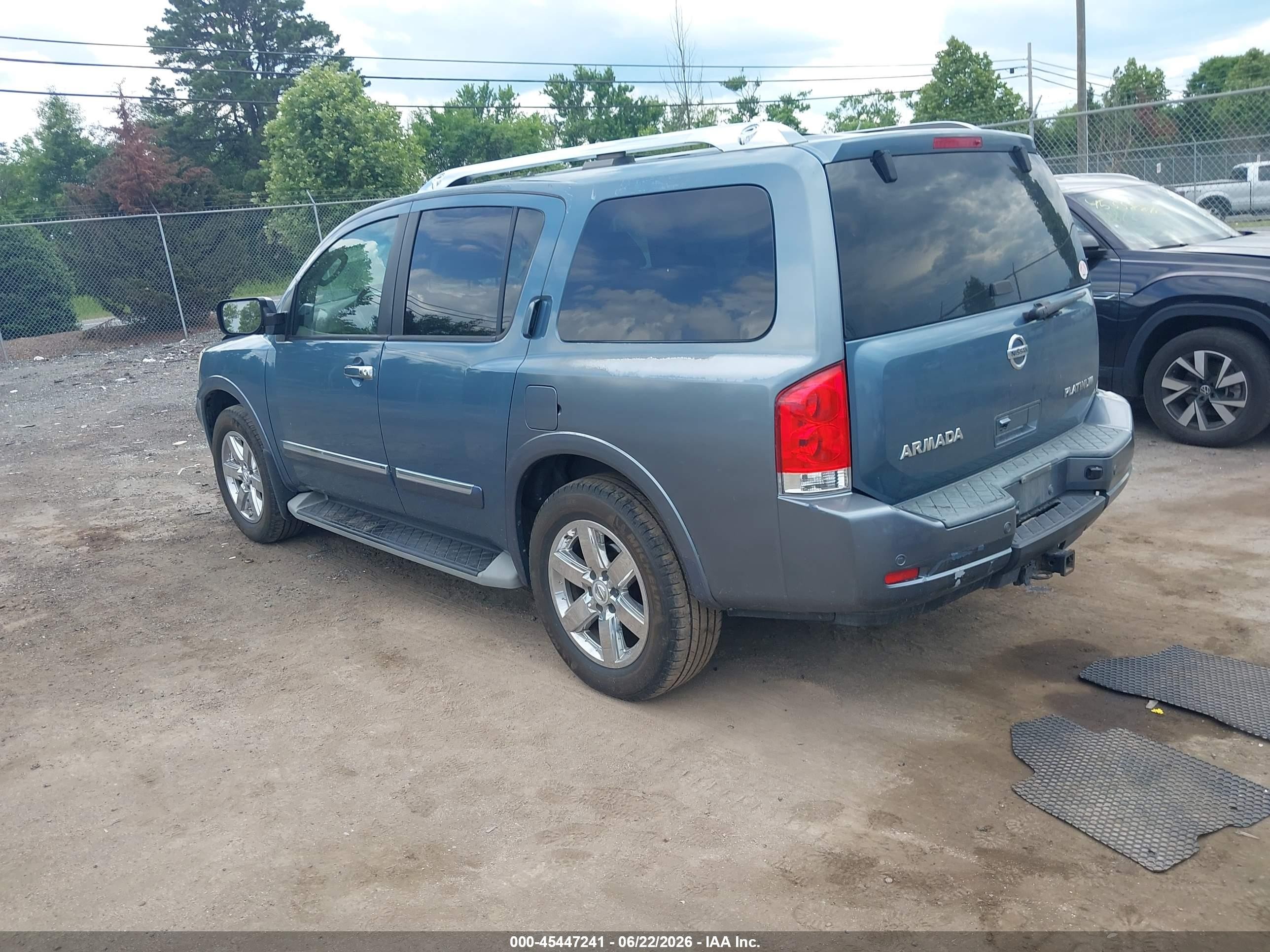2011 Nissan Armada Platinum Blue vin: 5N1AA0NC3BN622792