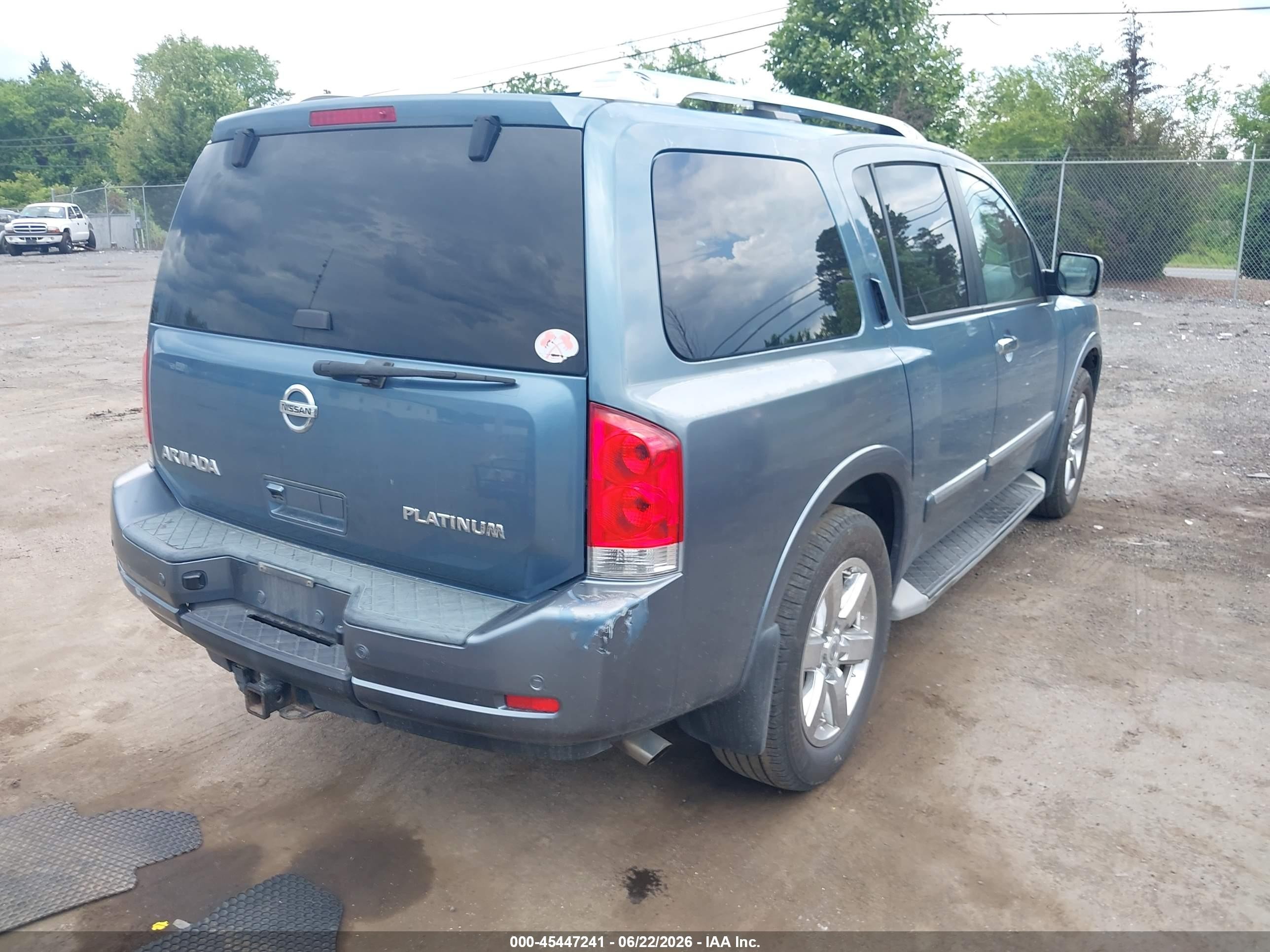 2011 Nissan Armada Platinum Blue vin: 5N1AA0NC3BN622792
