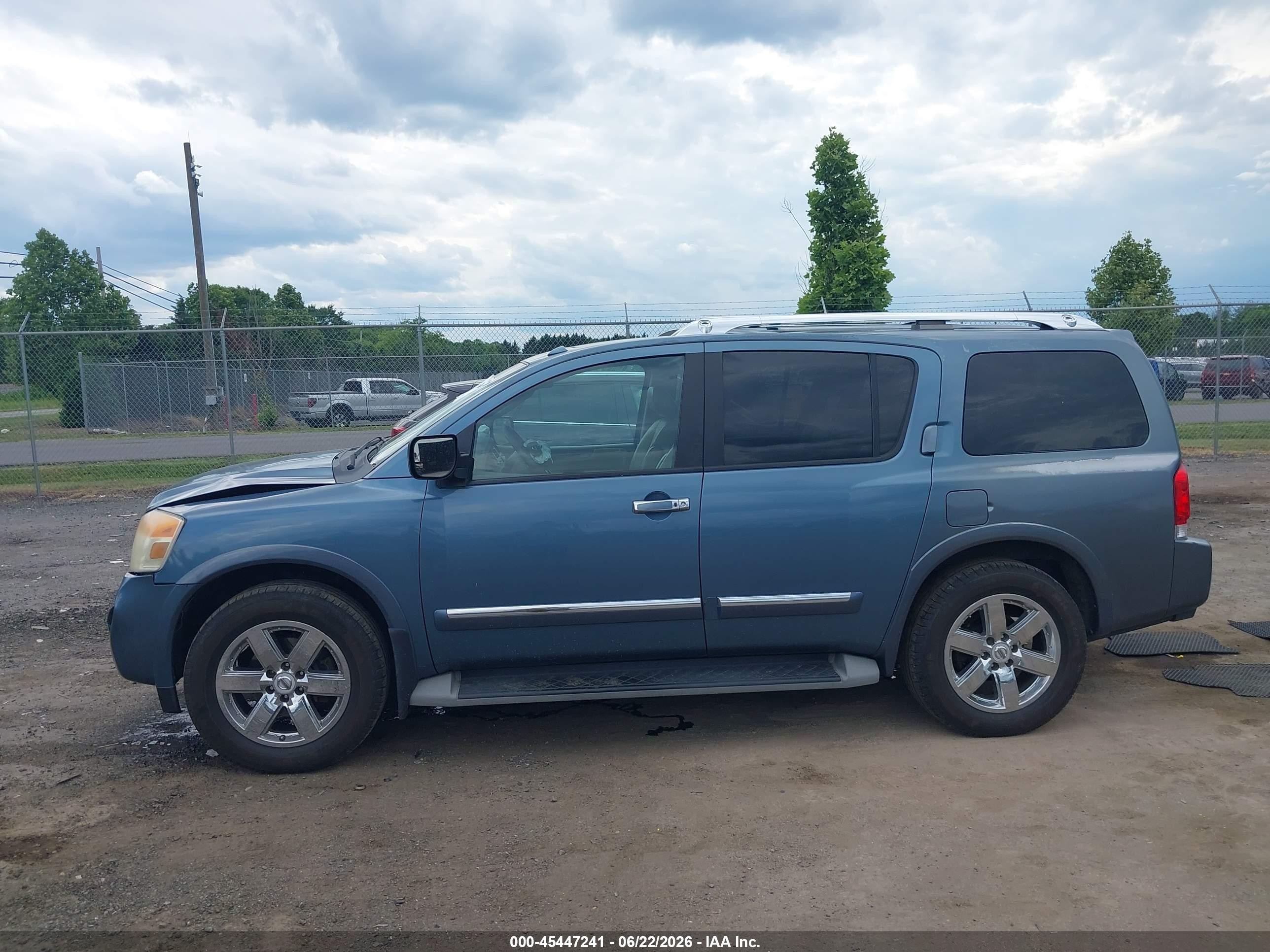 2011 Nissan Armada Platinum Blue vin: 5N1AA0NC3BN622792