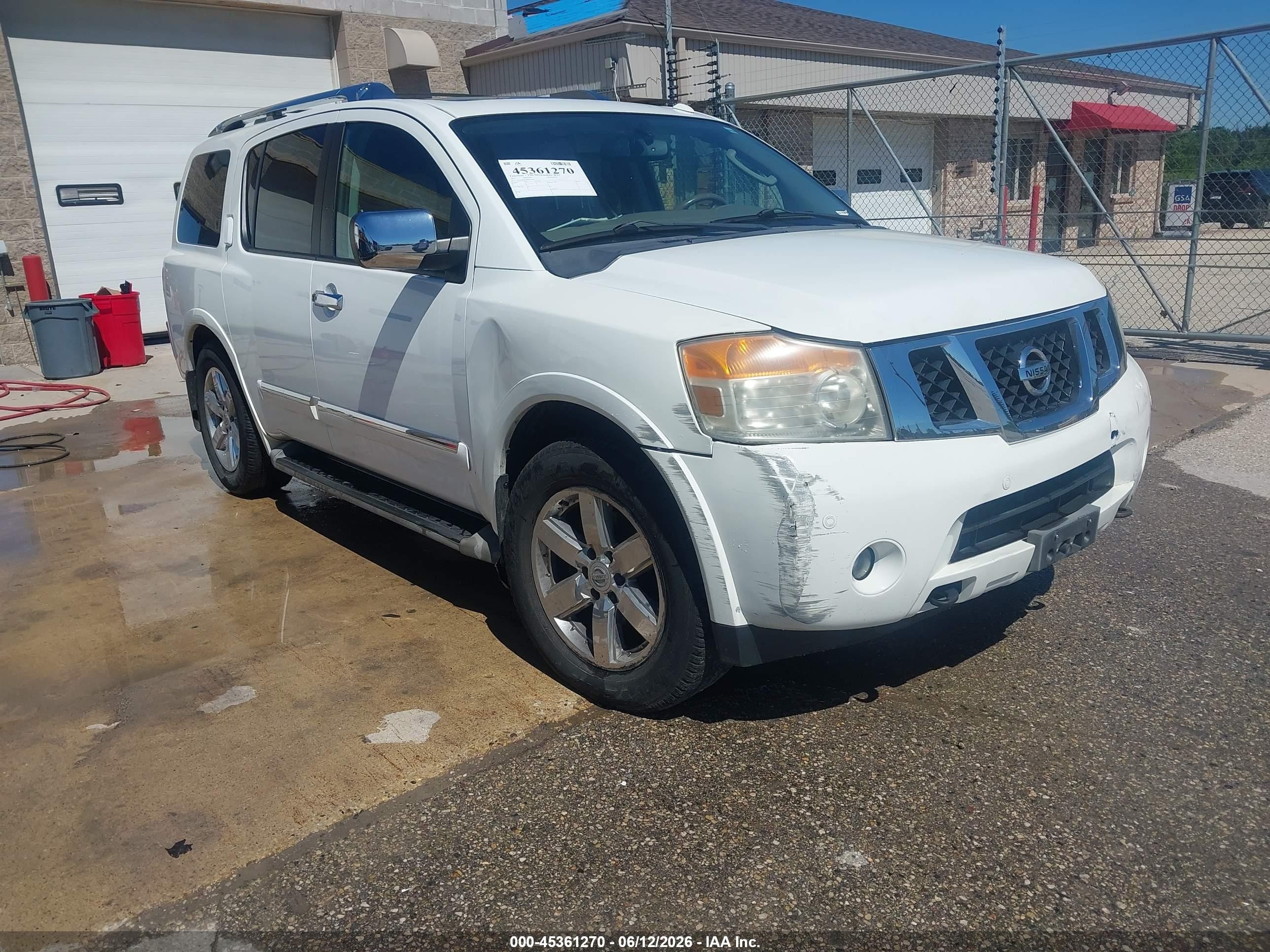 2011 Nissan Armada Platinum White vin: 5N1AA0NC4BN618038