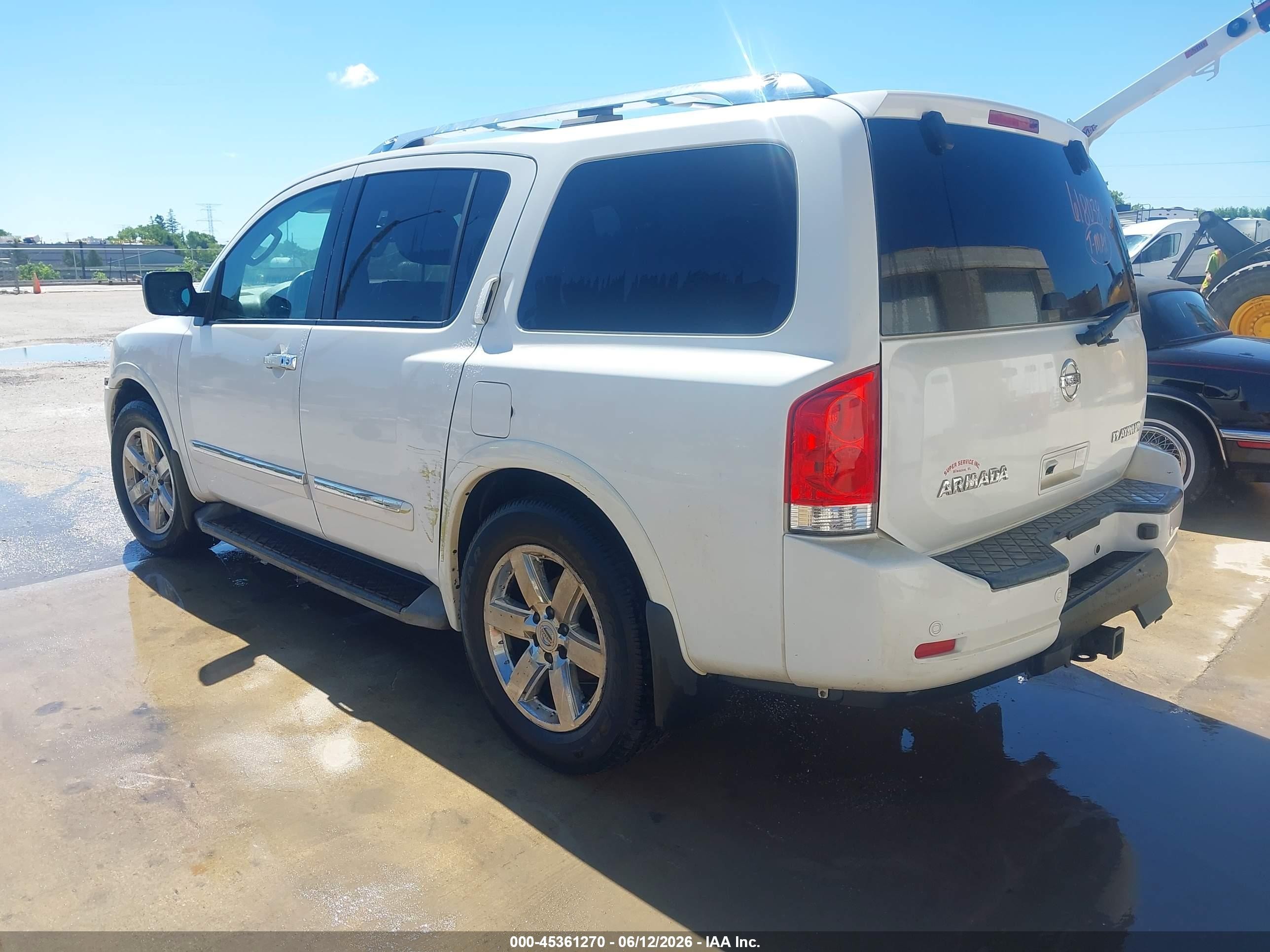 2011 Nissan Armada Platinum White vin: 5N1AA0NC4BN618038