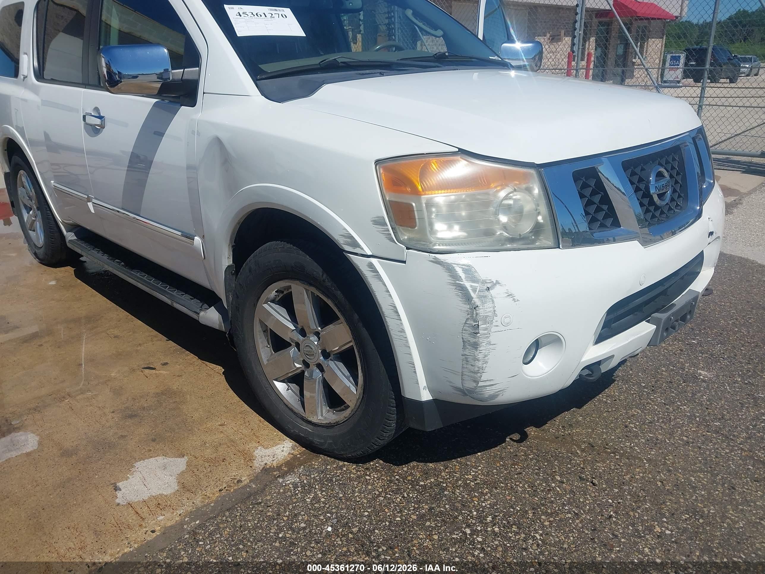 2011 Nissan Armada Platinum White vin: 5N1AA0NC4BN618038
