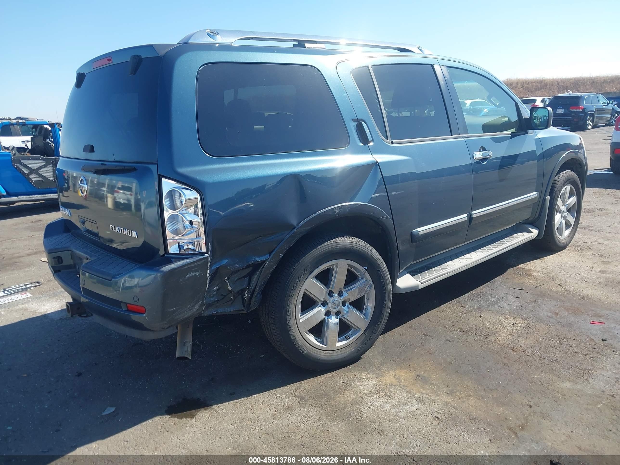 2013 Nissan Armada Platinum Синий vin: 5N1AA0NC4DN605955