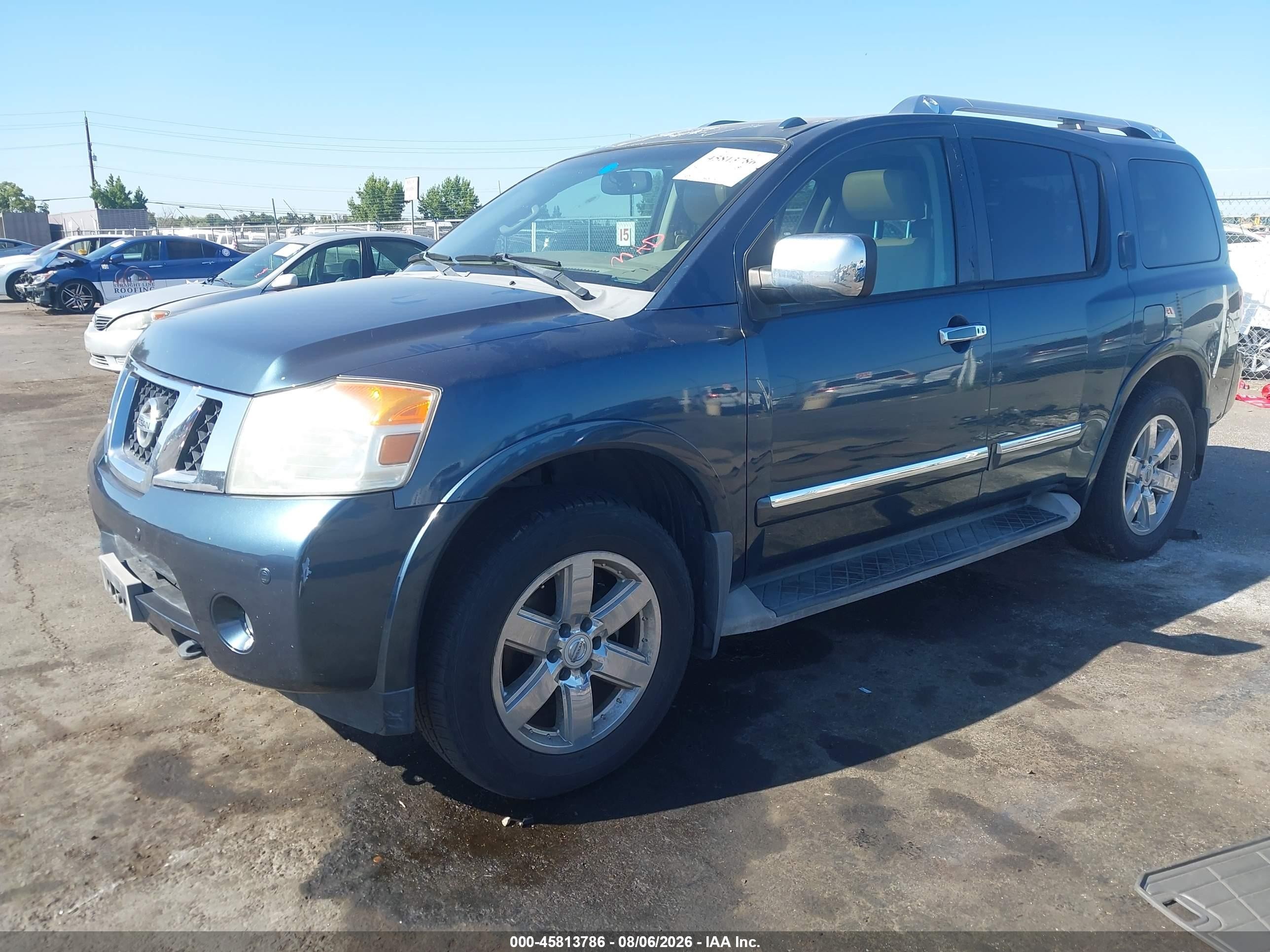 2013 Nissan Armada Platinum Синий vin: 5N1AA0NC4DN605955