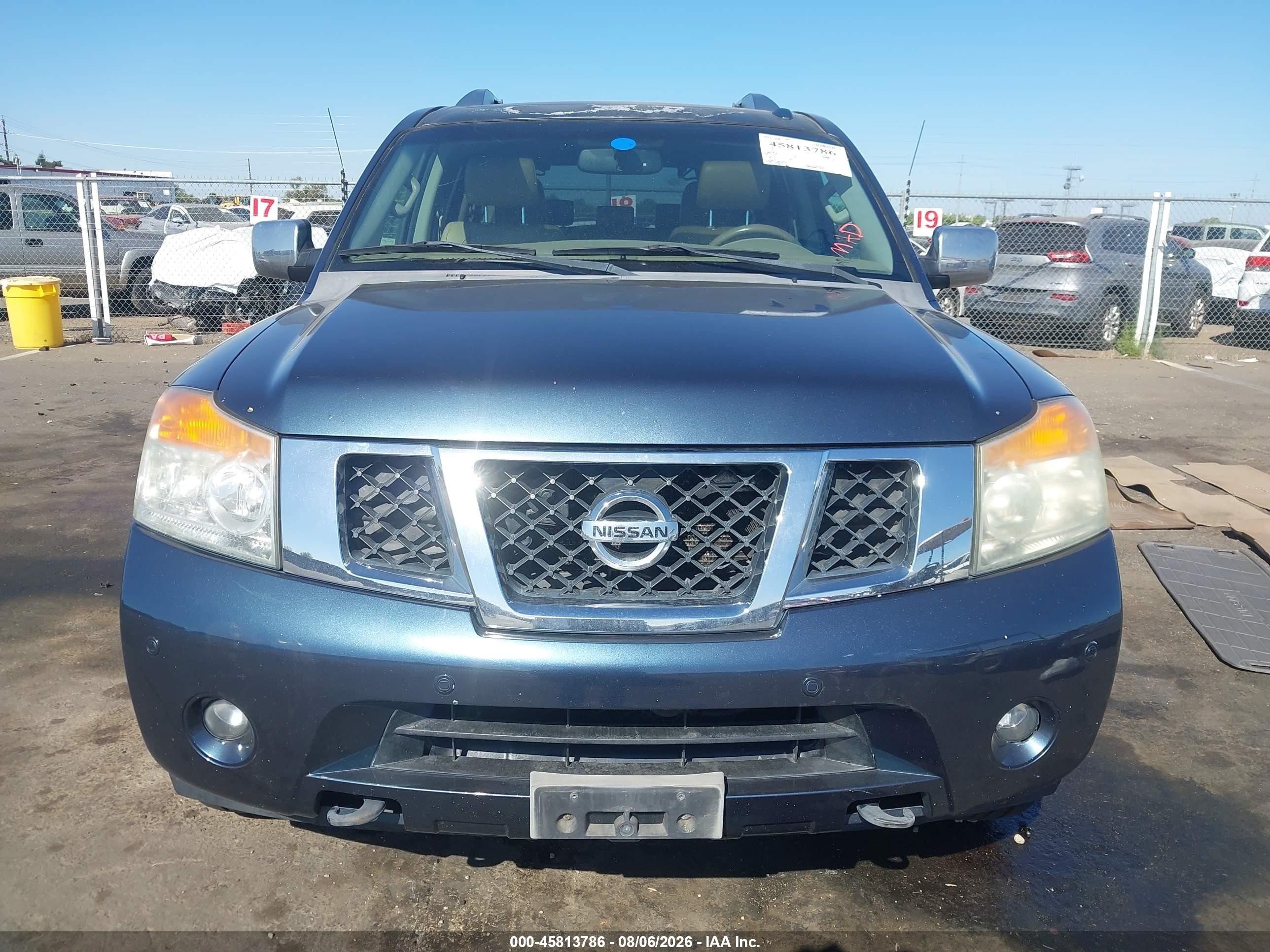 2013 Nissan Armada Platinum Синий vin: 5N1AA0NC4DN605955