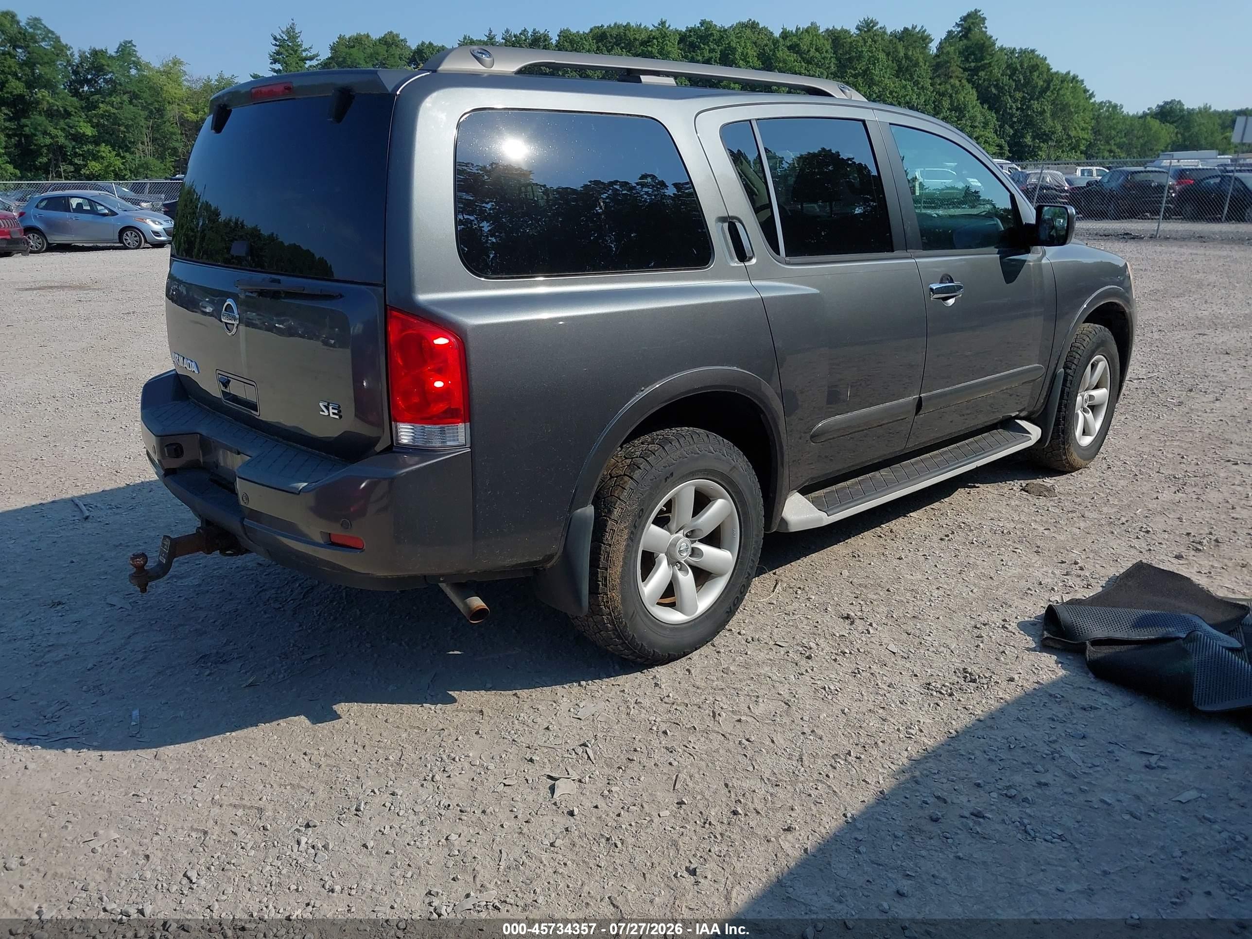 2010 Nissan Armada Se Gray vin: 5N1AA0NC5AN613400