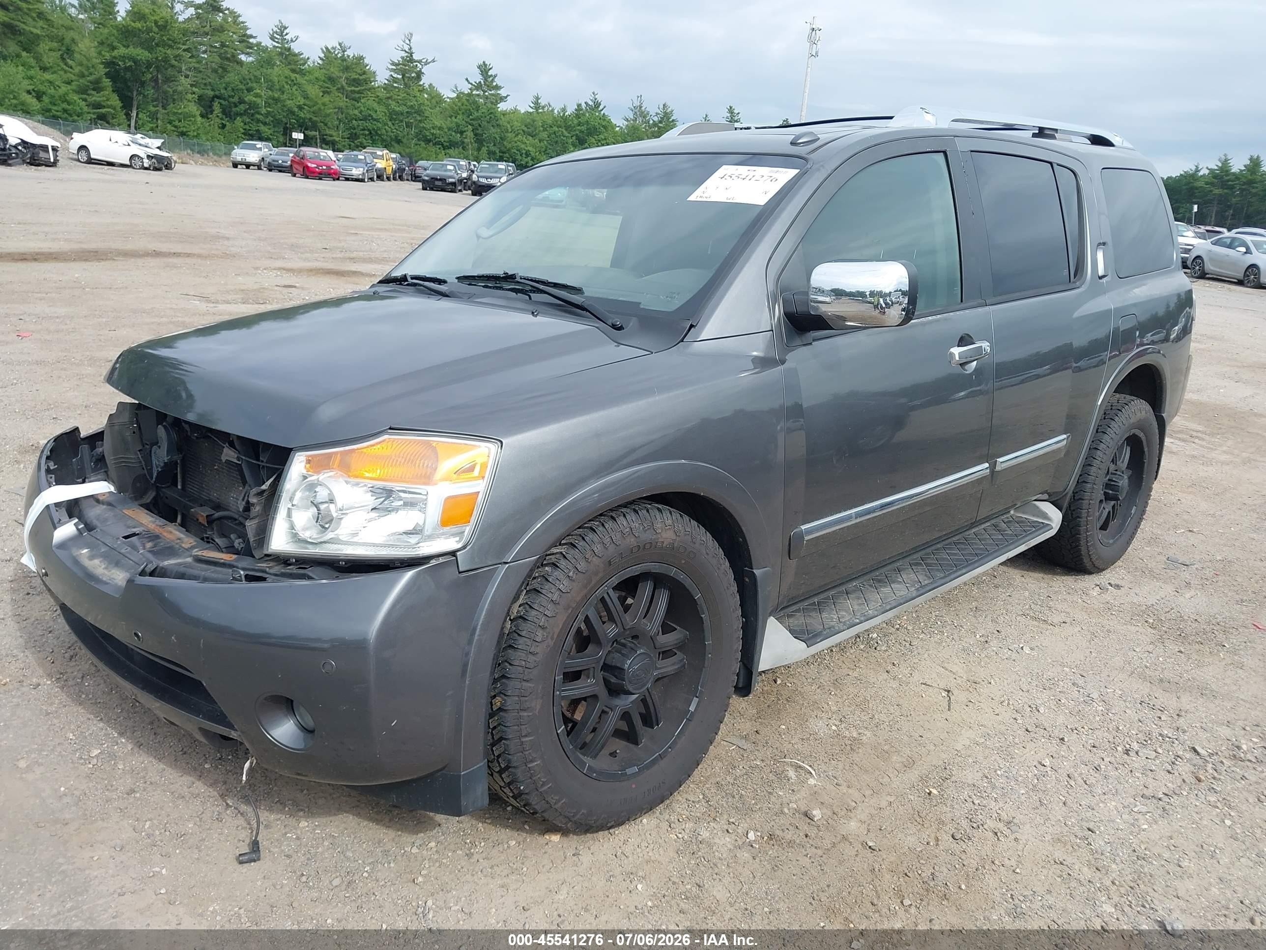 2011 Nissan Armada Platinum Серый vin: 5N1AA0NC5BN621028