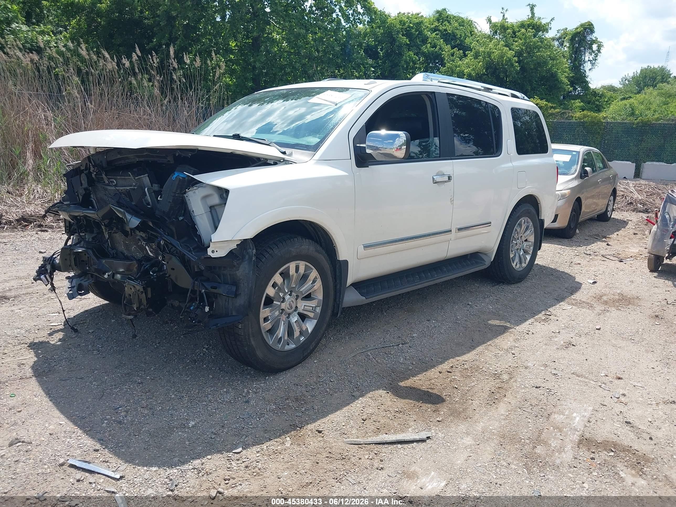 2015 Nissan Armada Platinum White vin: 5N1AA0NC5FN622346
