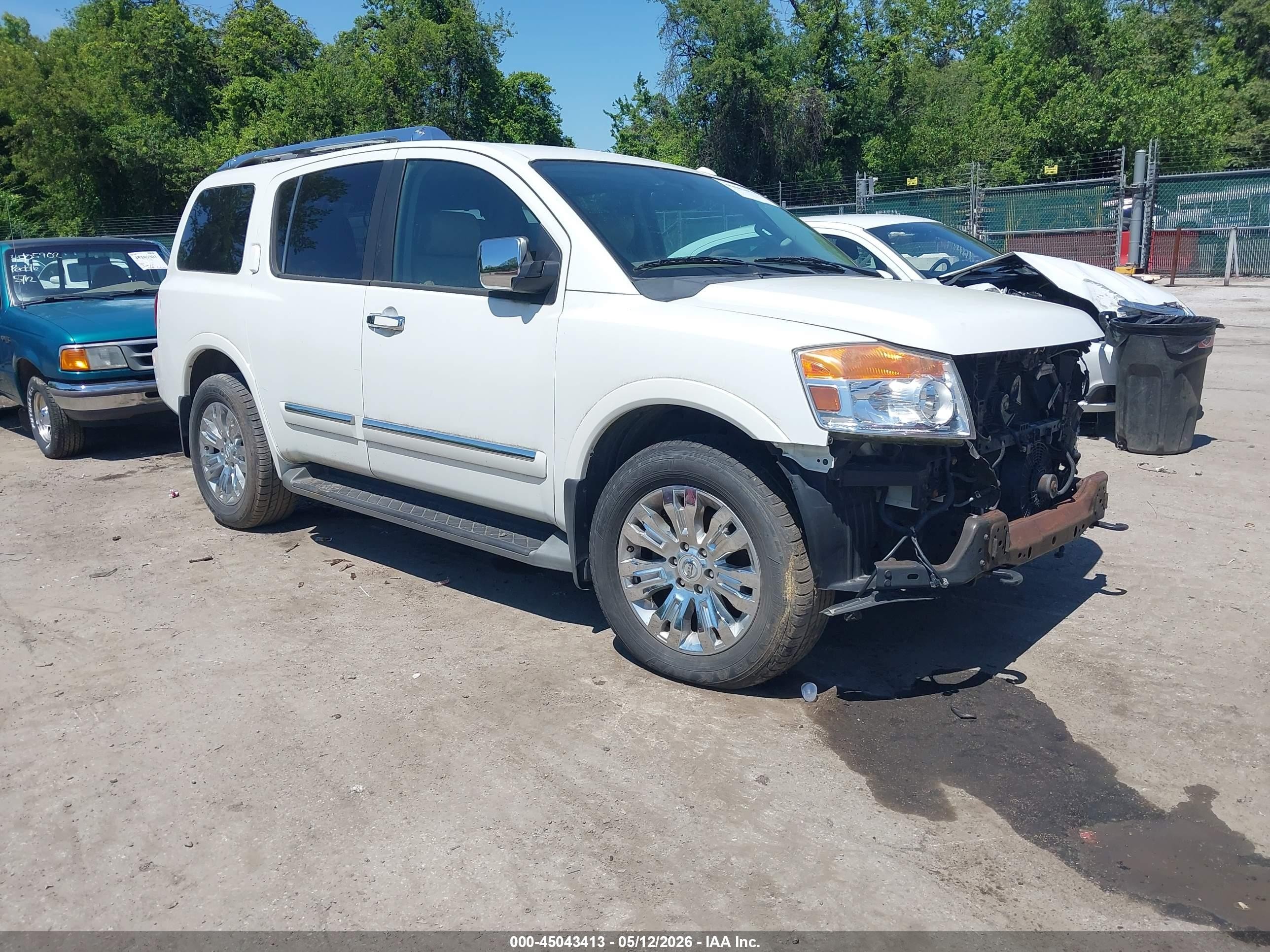 2015 Nissan Armada Platinum White vin: 5N1AA0NC6FN620363