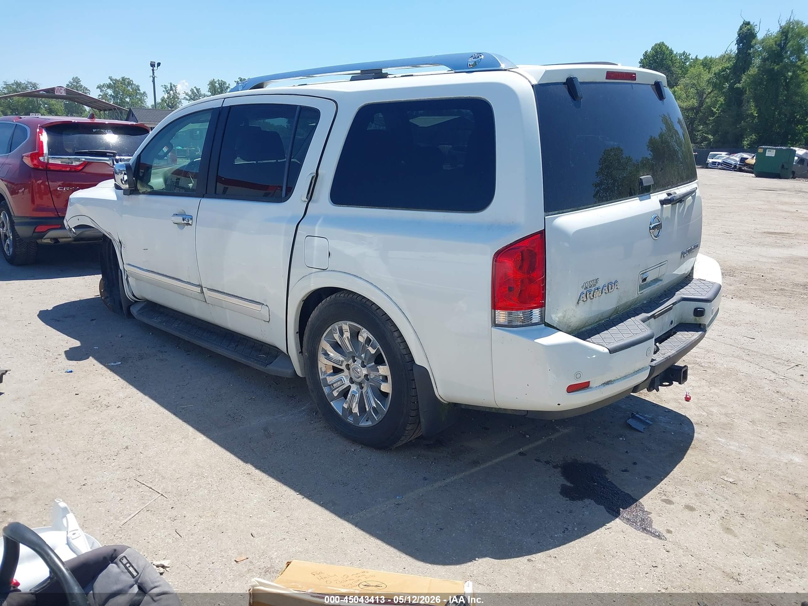 2015 Nissan Armada Platinum White vin: 5N1AA0NC6FN620363