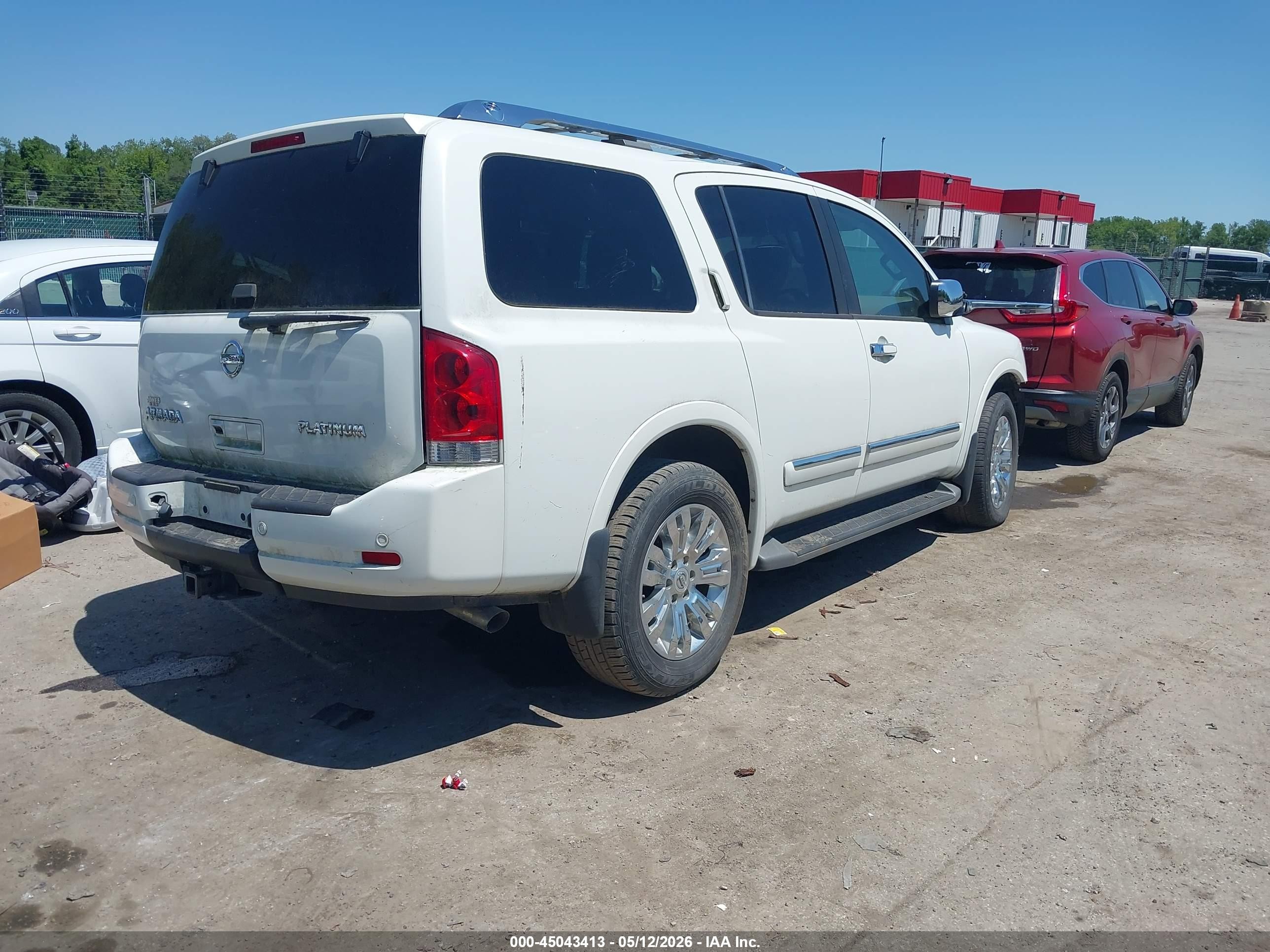 2015 Nissan Armada Platinum White vin: 5N1AA0NC6FN620363