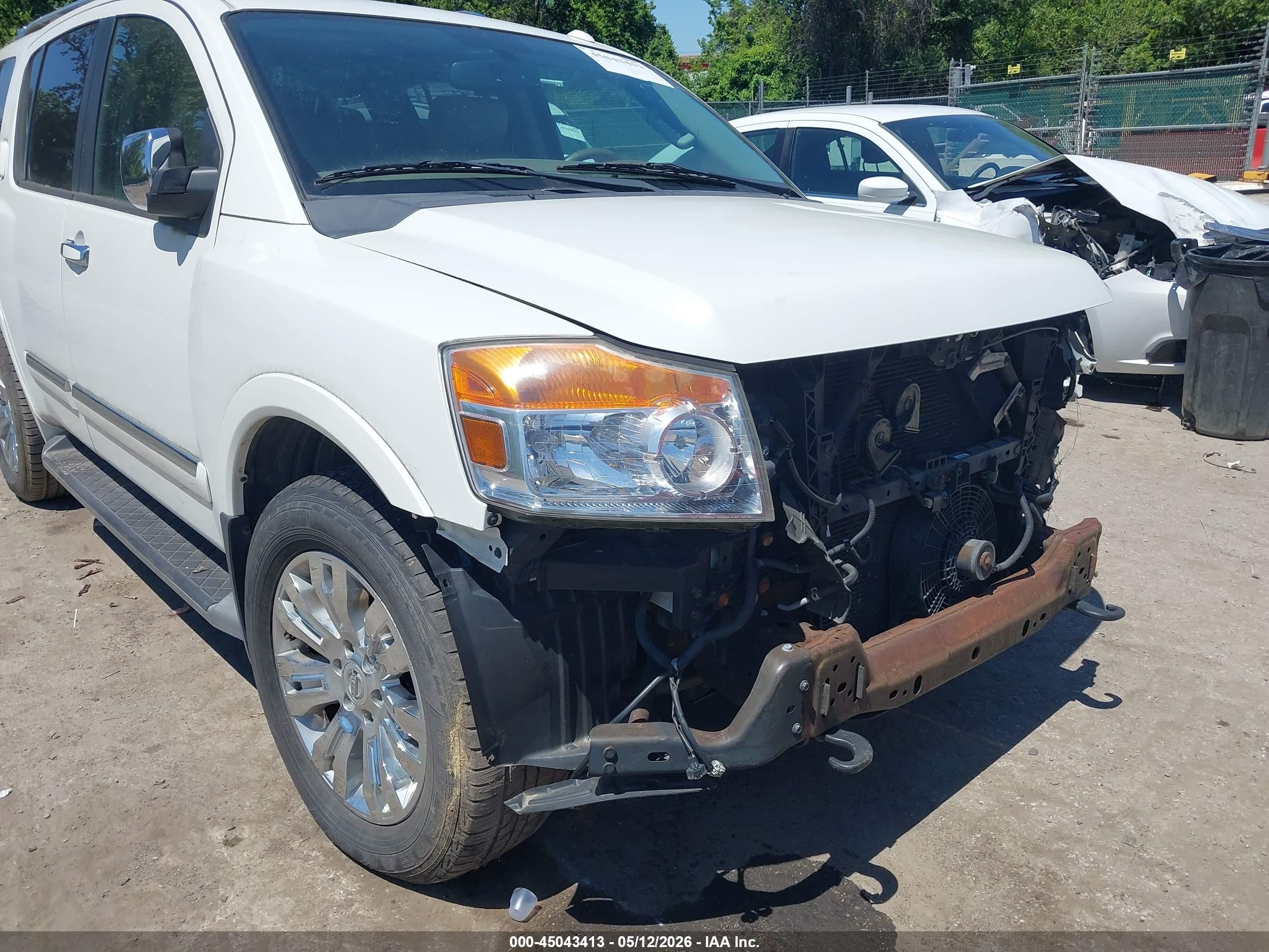 2015 Nissan Armada Platinum White vin: 5N1AA0NC6FN620363