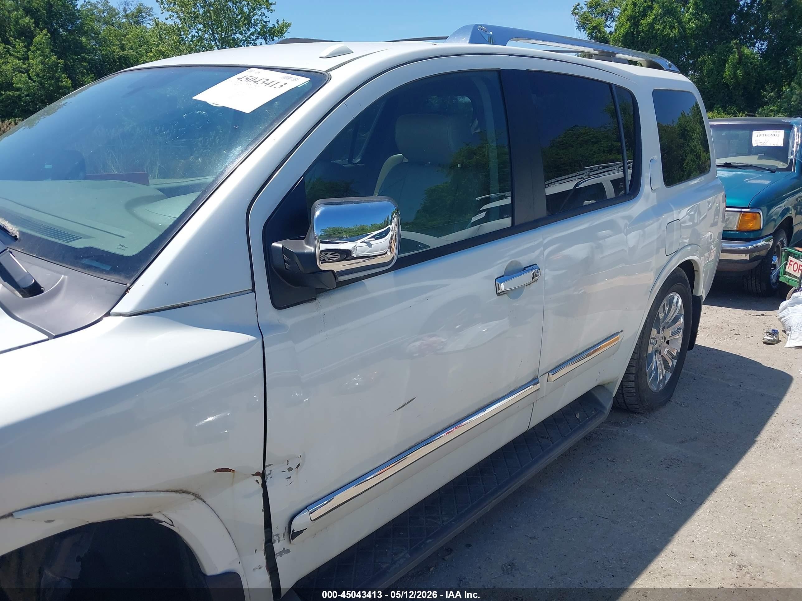 2015 Nissan Armada Platinum White vin: 5N1AA0NC6FN620363