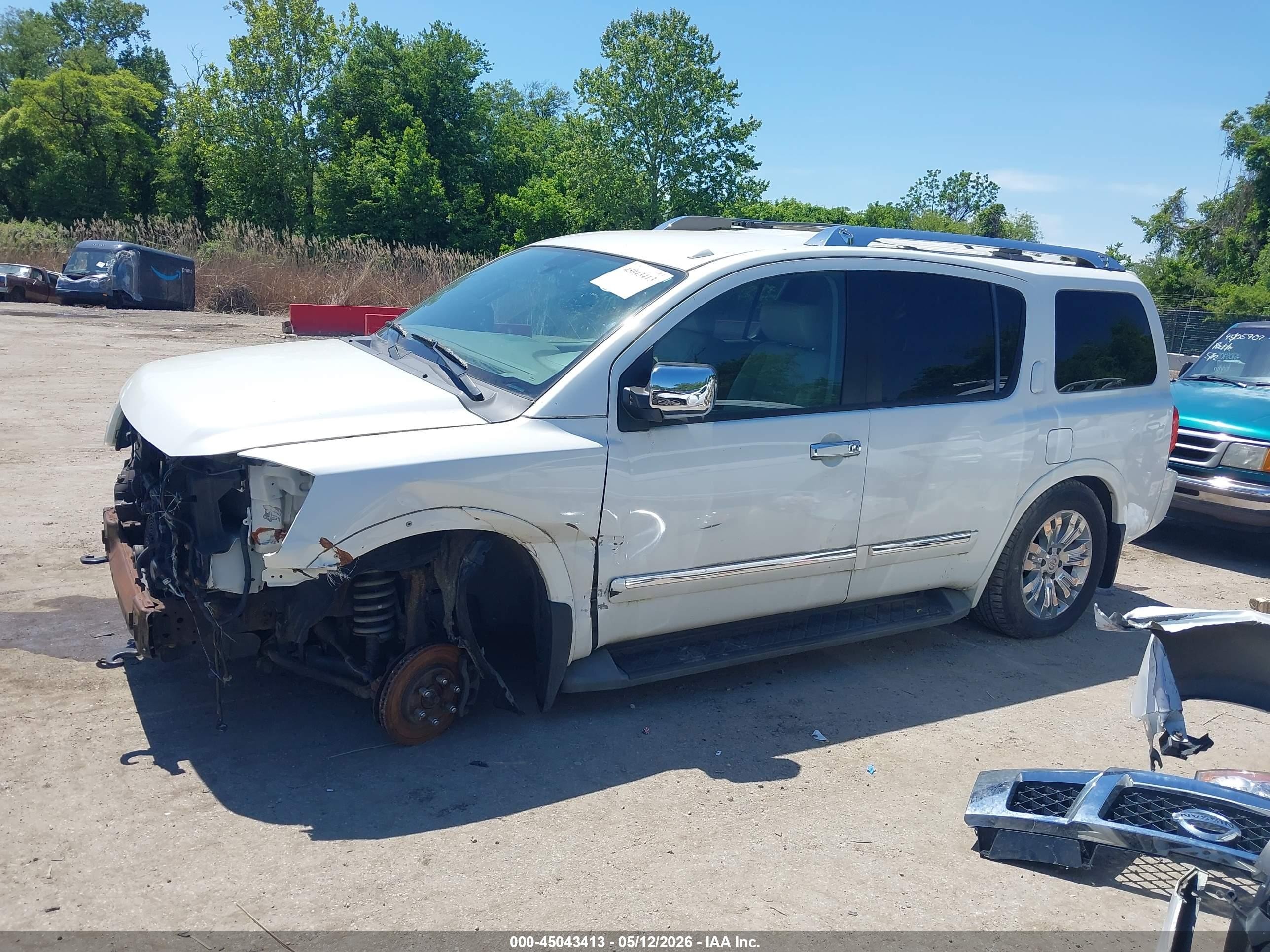 2015 Nissan Armada Platinum White vin: 5N1AA0NC6FN620363