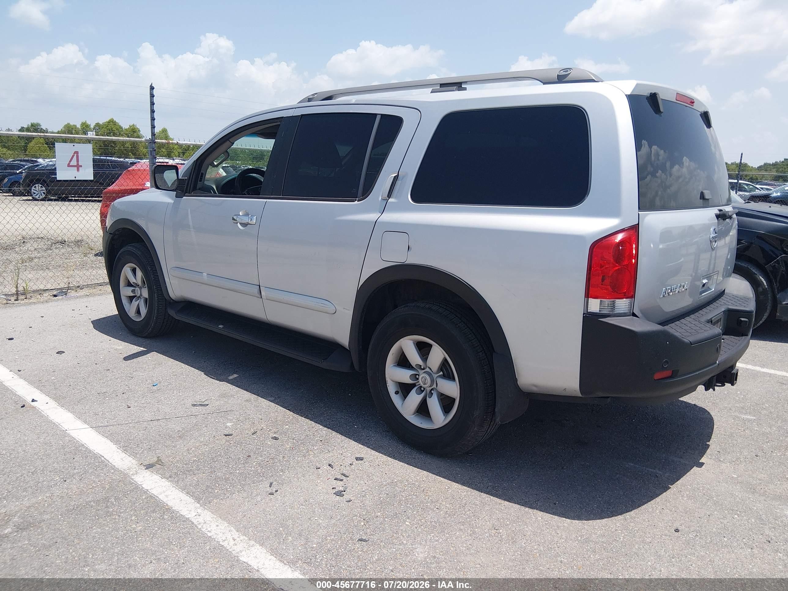 2013 Nissan Armada Sv Silver vin: 5N1AA0NC7DN608266
