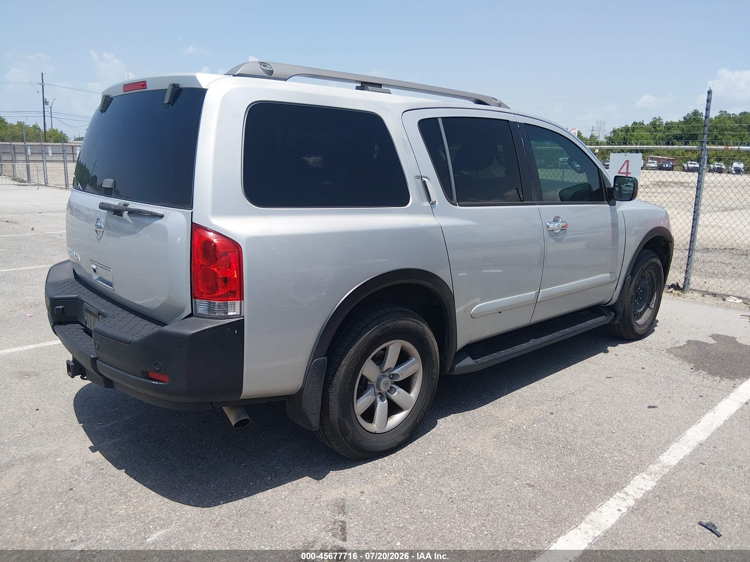 2013 Nissan Armada Sv Silver vin: 5N1AA0NC7DN608266