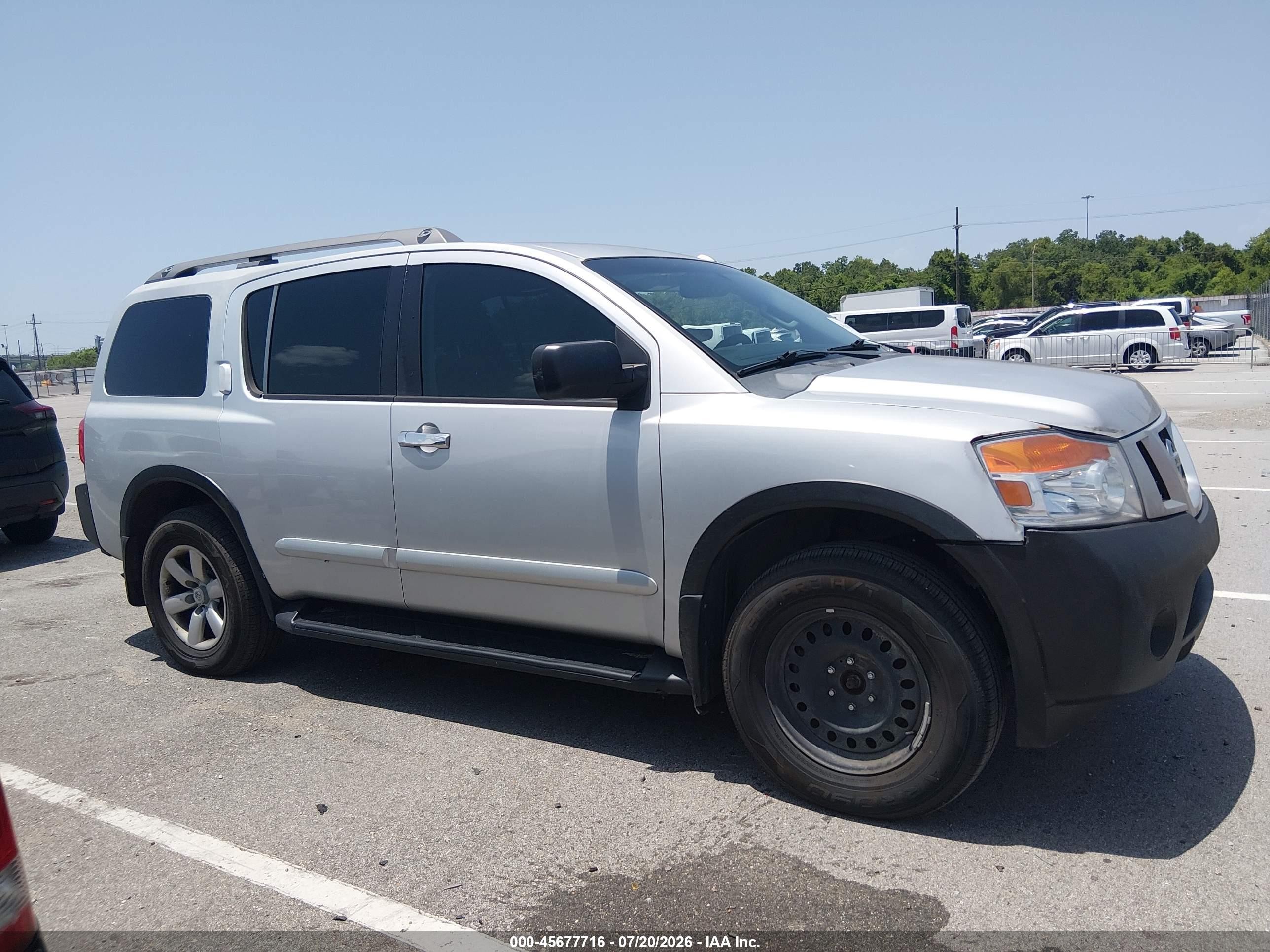 2013 Nissan Armada Sv Silver vin: 5N1AA0NC7DN608266