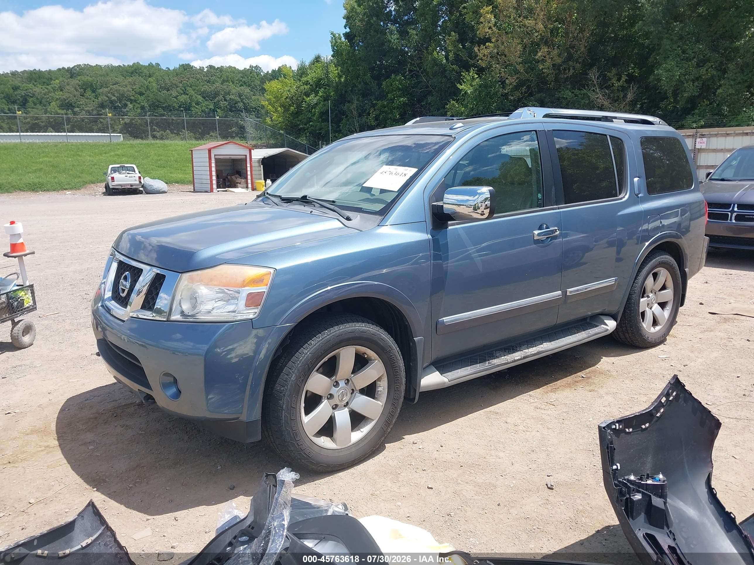 2012 Nissan Armada Sl Light Blue vin: 5N1AA0NC8CN616357