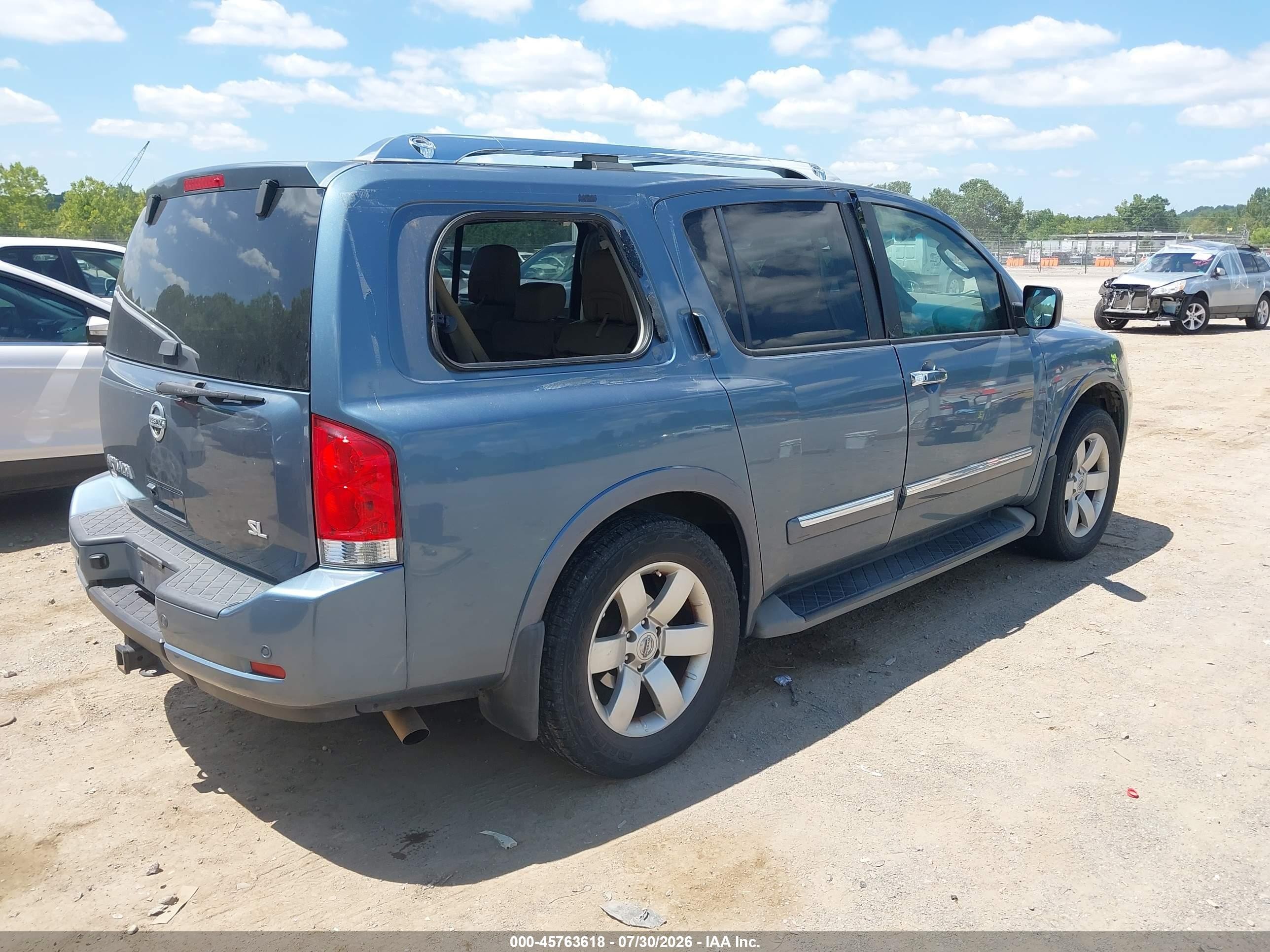2012 Nissan Armada Sl Light Blue vin: 5N1AA0NC8CN616357
