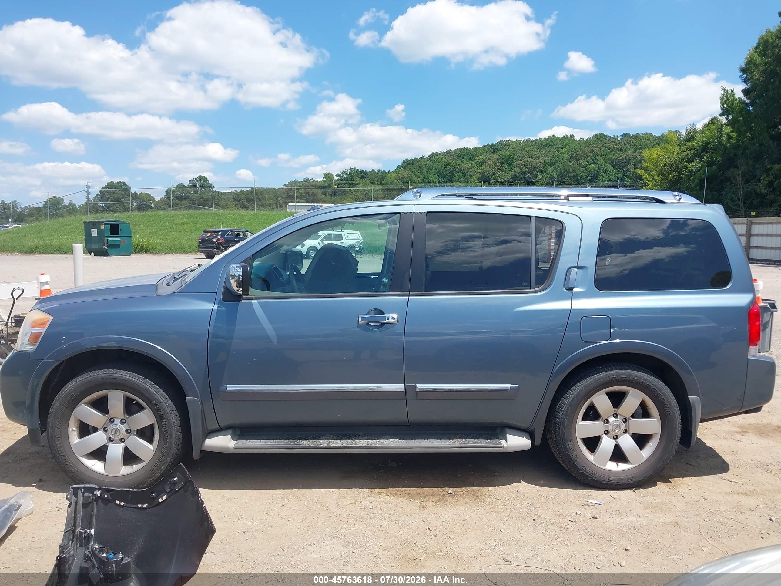 2012 Nissan Armada Sl Light Blue vin: 5N1AA0NC8CN616357