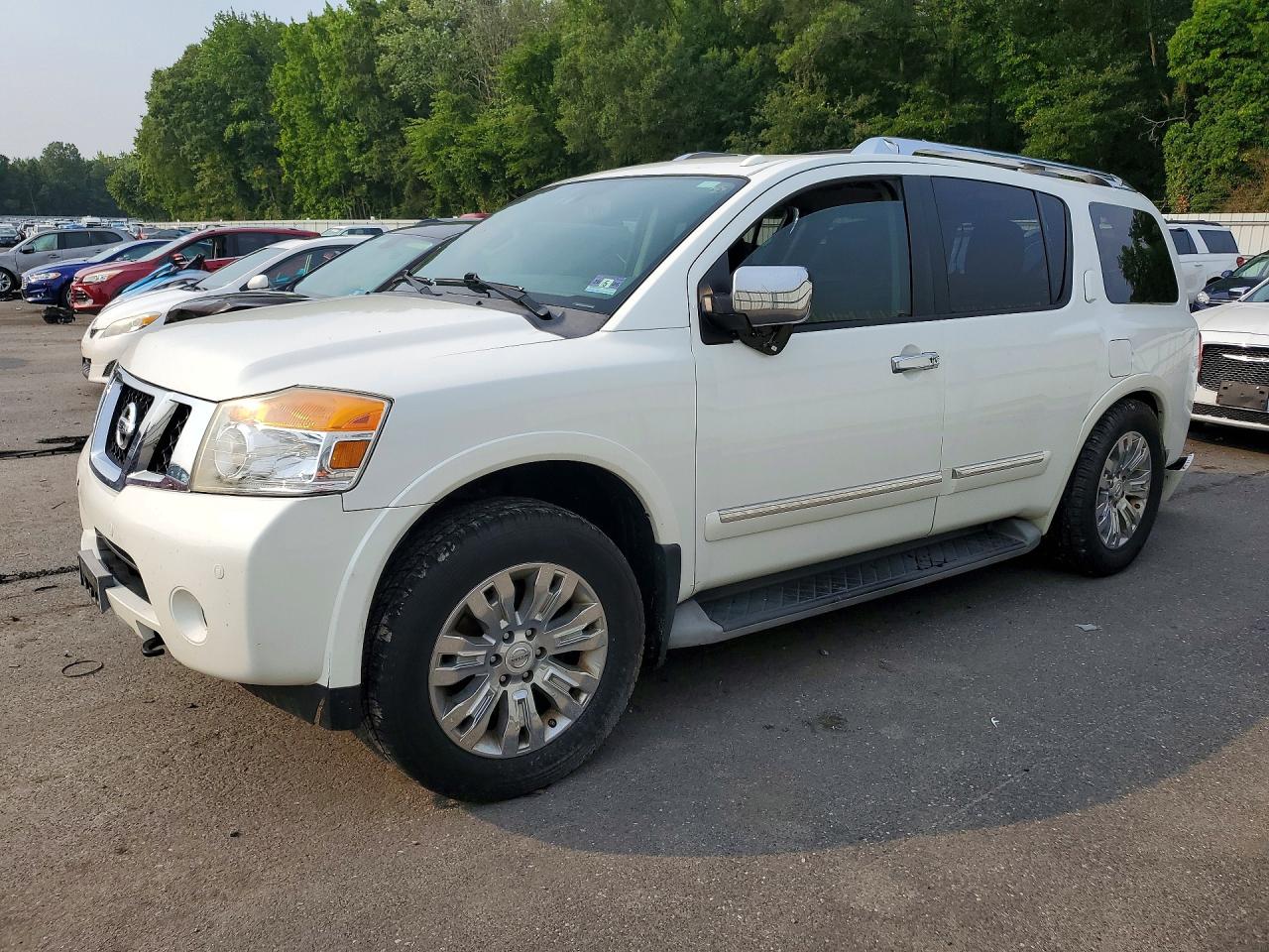 2015 Nissan Armada Platinum Белый vin: 5N1AA0NC8FN622616