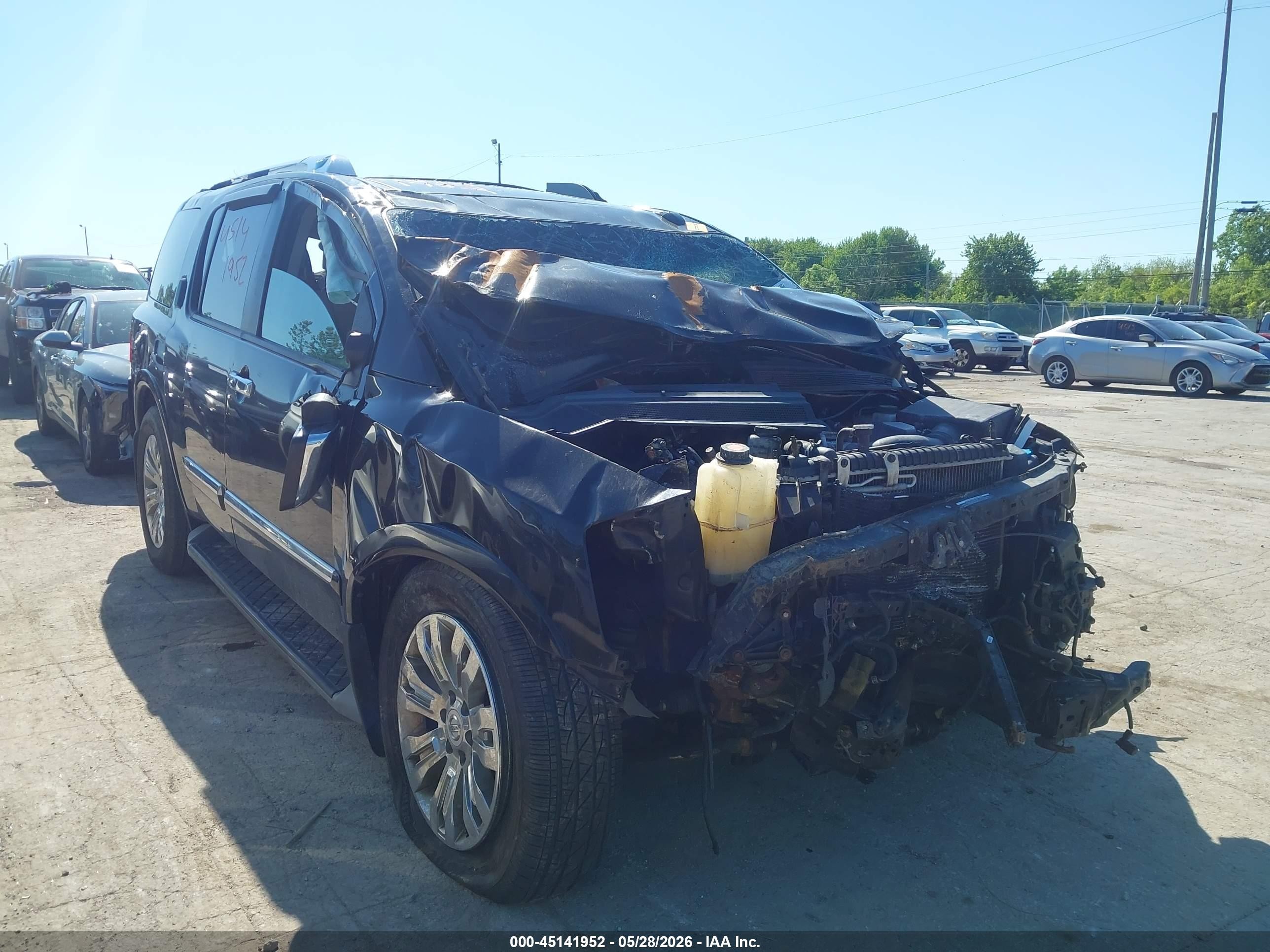 2015 Nissan Armada Platinum Черный vin: 5N1AA0NC9FN611978