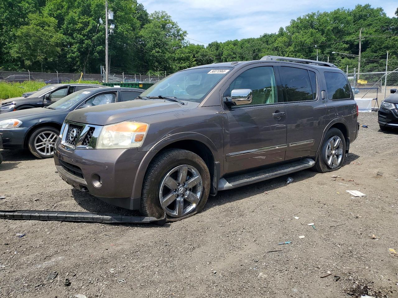 2014 Nissan Armada Platinum Brown vin: 5N1AA0NCXEN602463