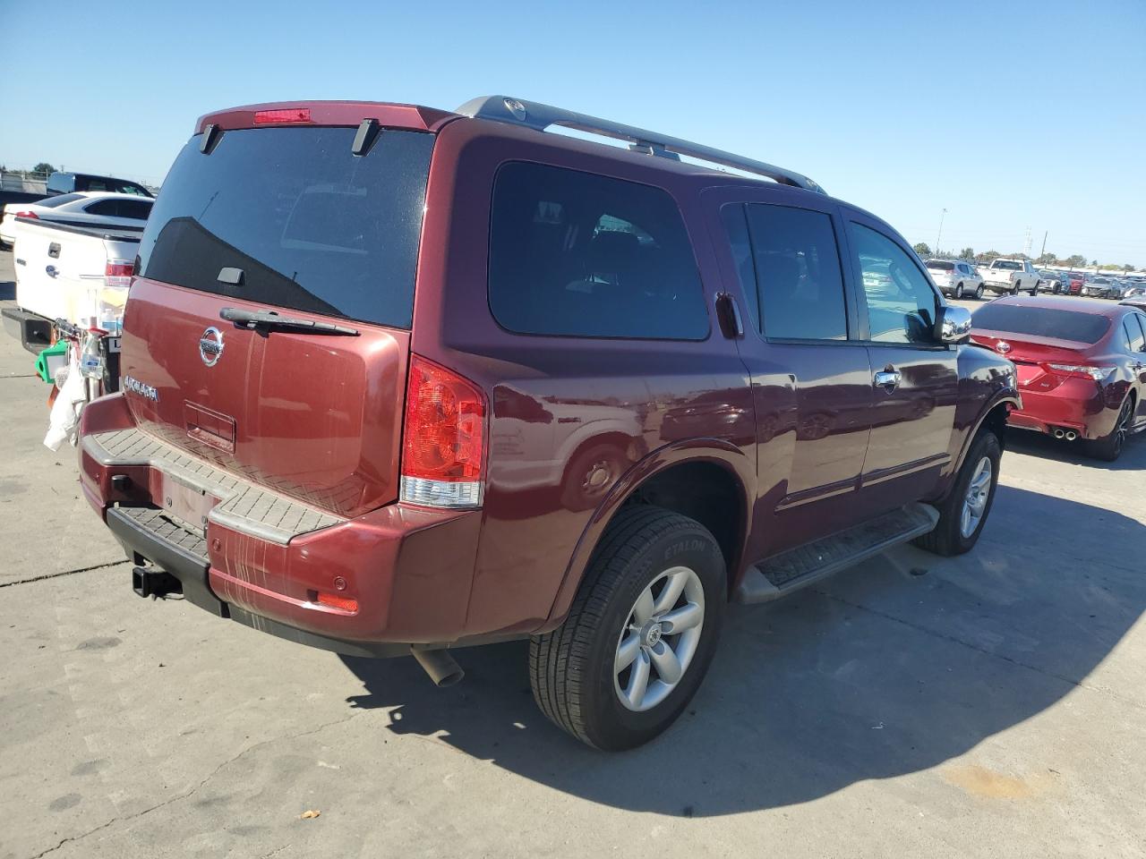 2011 Nissan Armada Sv Red vin: 5N1AA0ND0BN601875