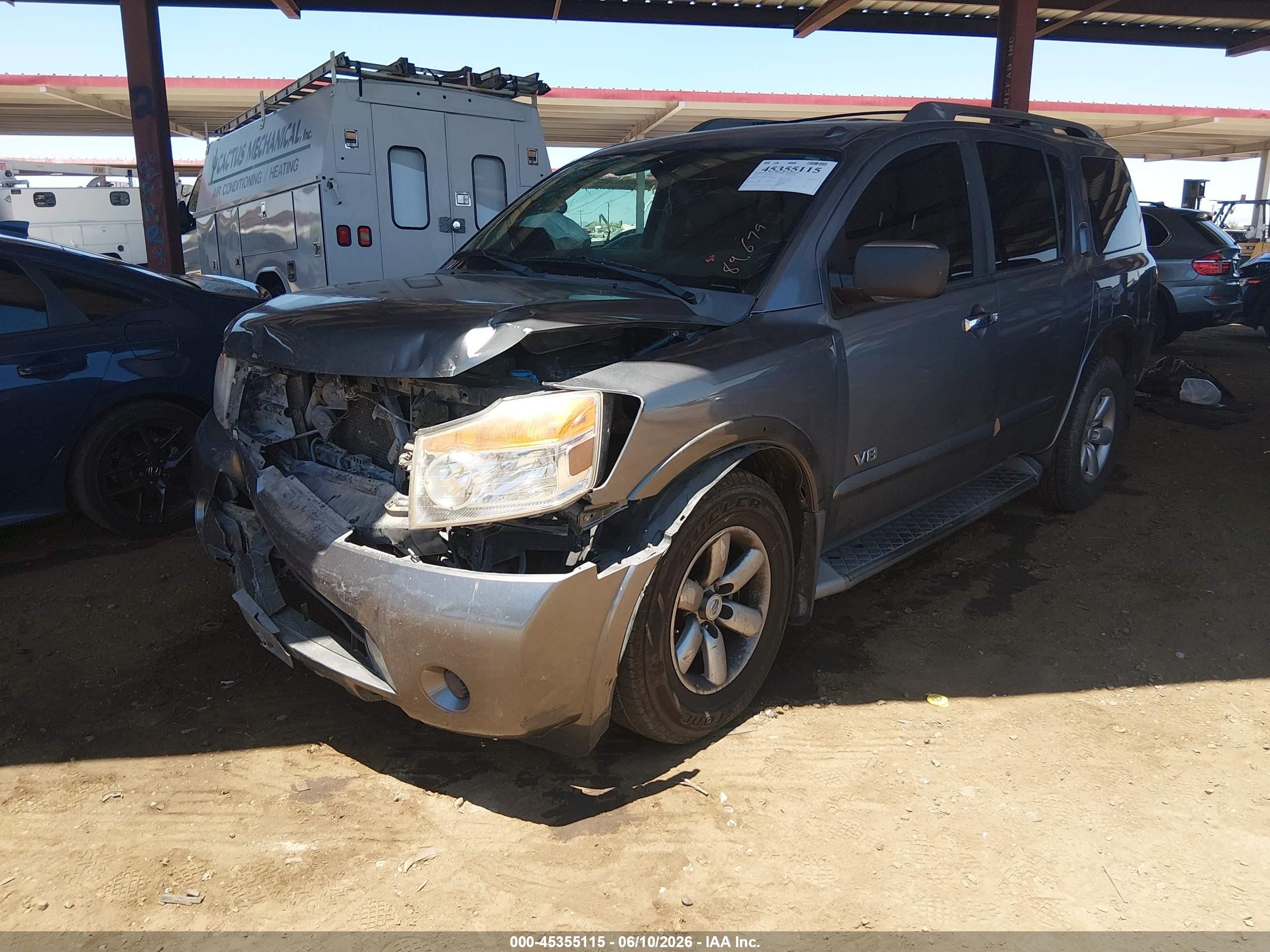 2015 Nissan Armada Sv Gray vin: 5N1AA0ND4FN622167