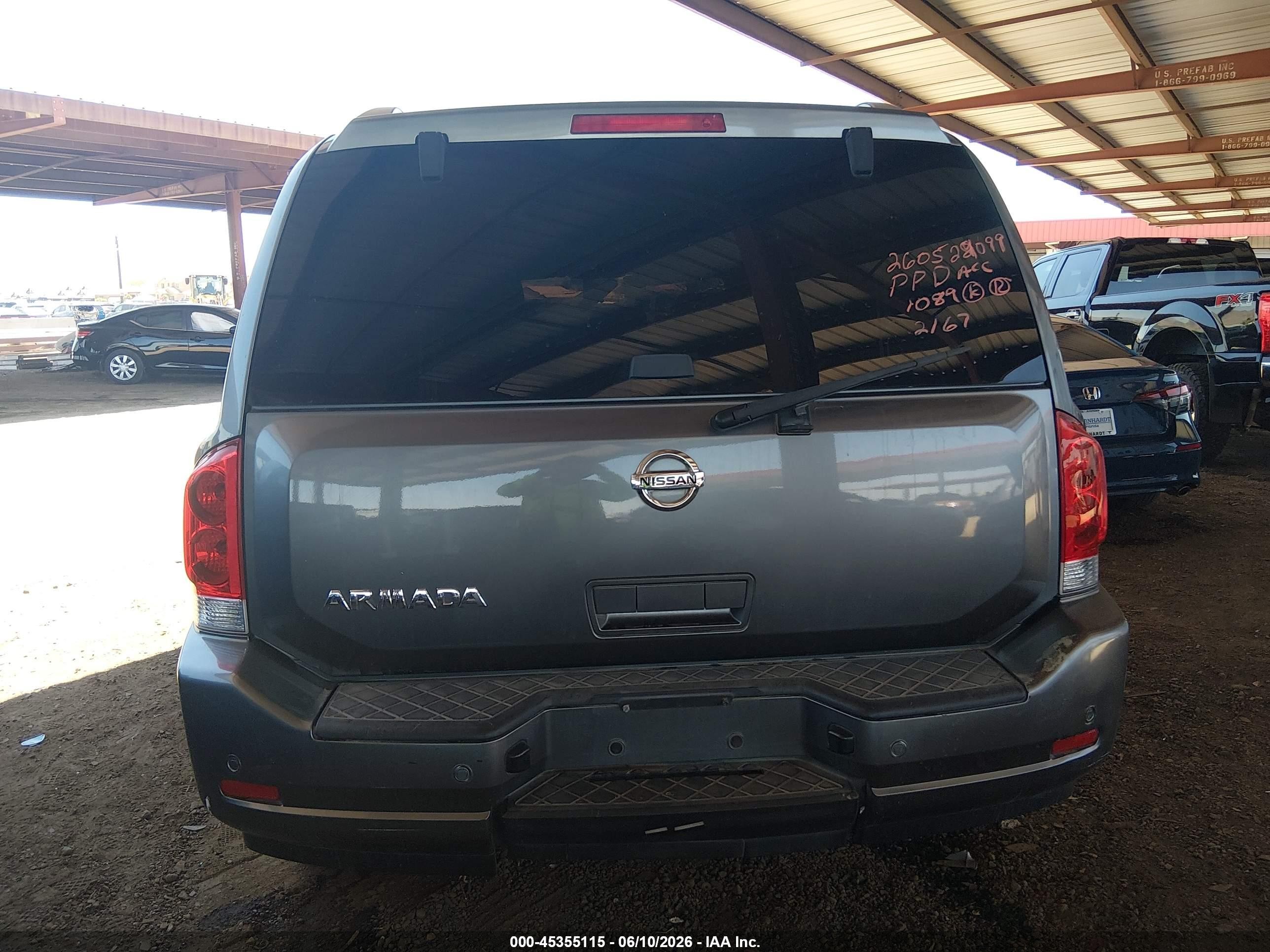 2015 Nissan Armada Sv Gray vin: 5N1AA0ND4FN622167