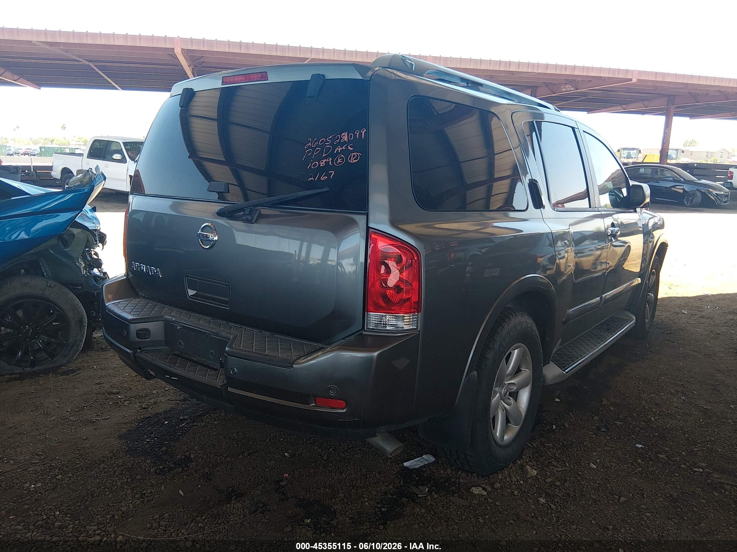 2015 Nissan Armada Sv Gray vin: 5N1AA0ND4FN622167