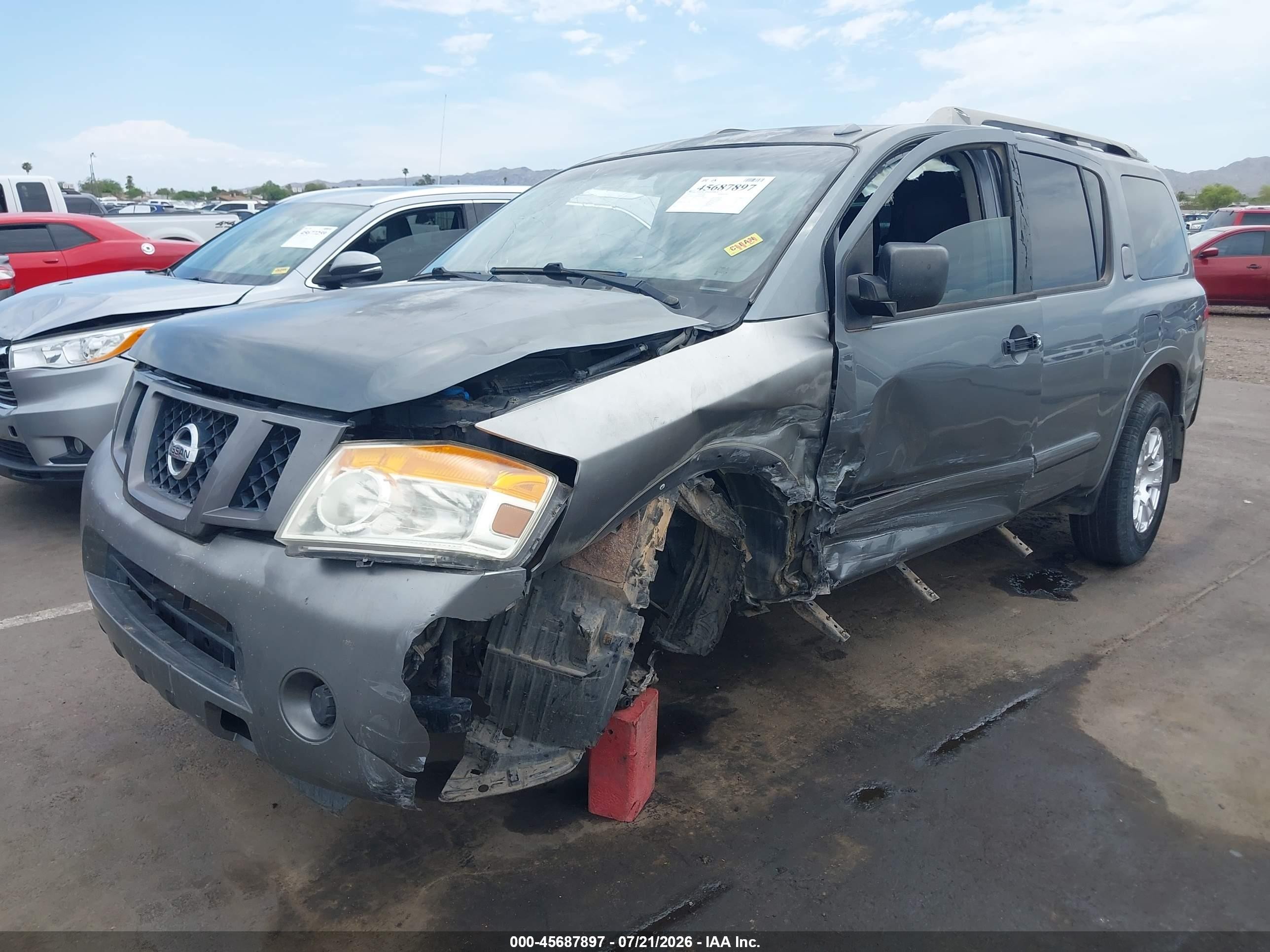 2013 Nissan Armada Sv Gray vin: 5N1AA0ND5DN604080